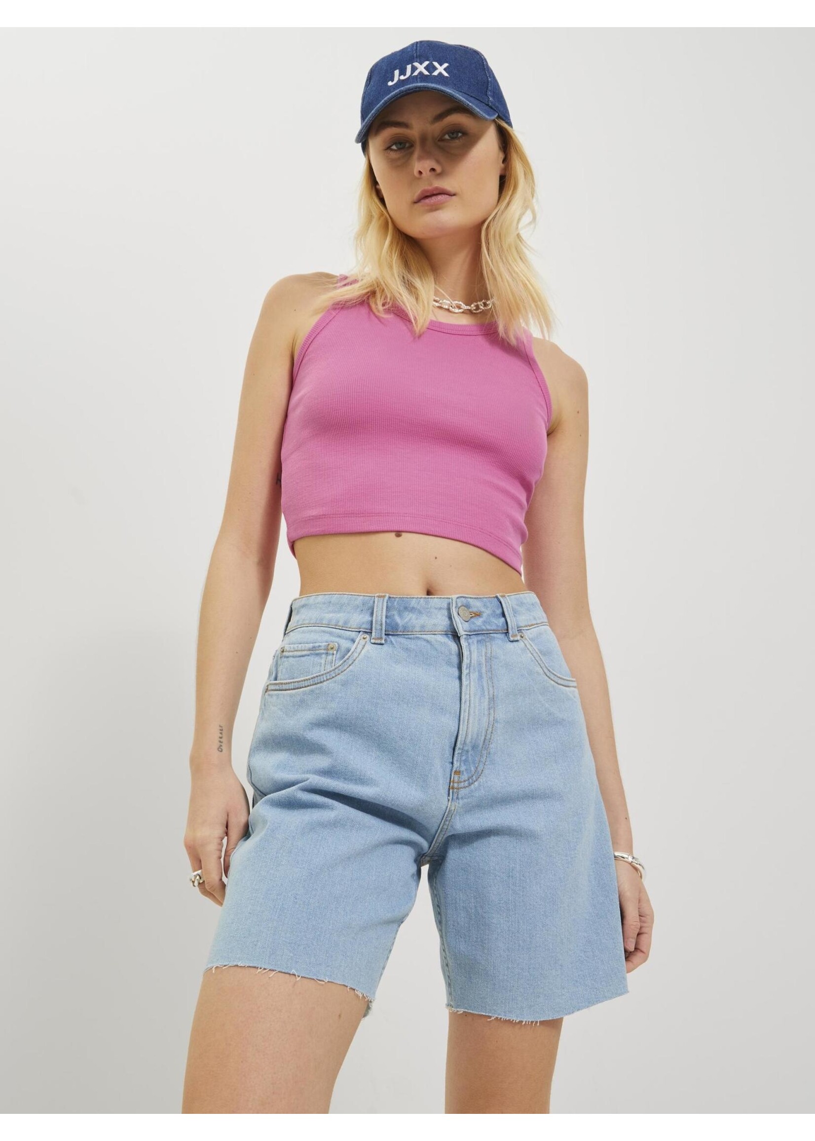 JJXX JXFALLON RIB TOP NOOS - CRAMINE ROSE
