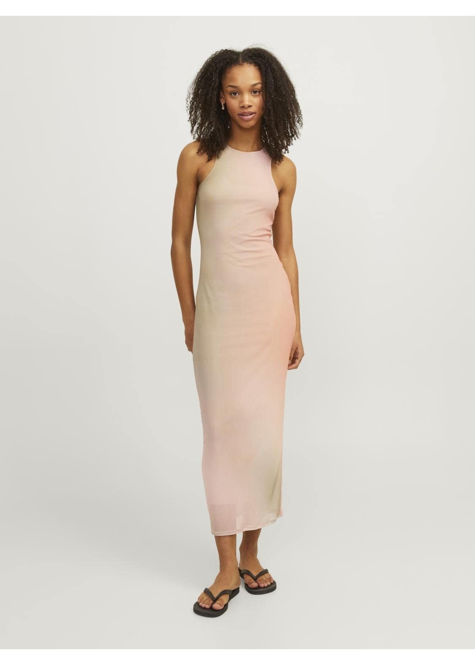 JJXX JXELINA SLIM LONG MESH DRESS - SMALL BLUR PRINT