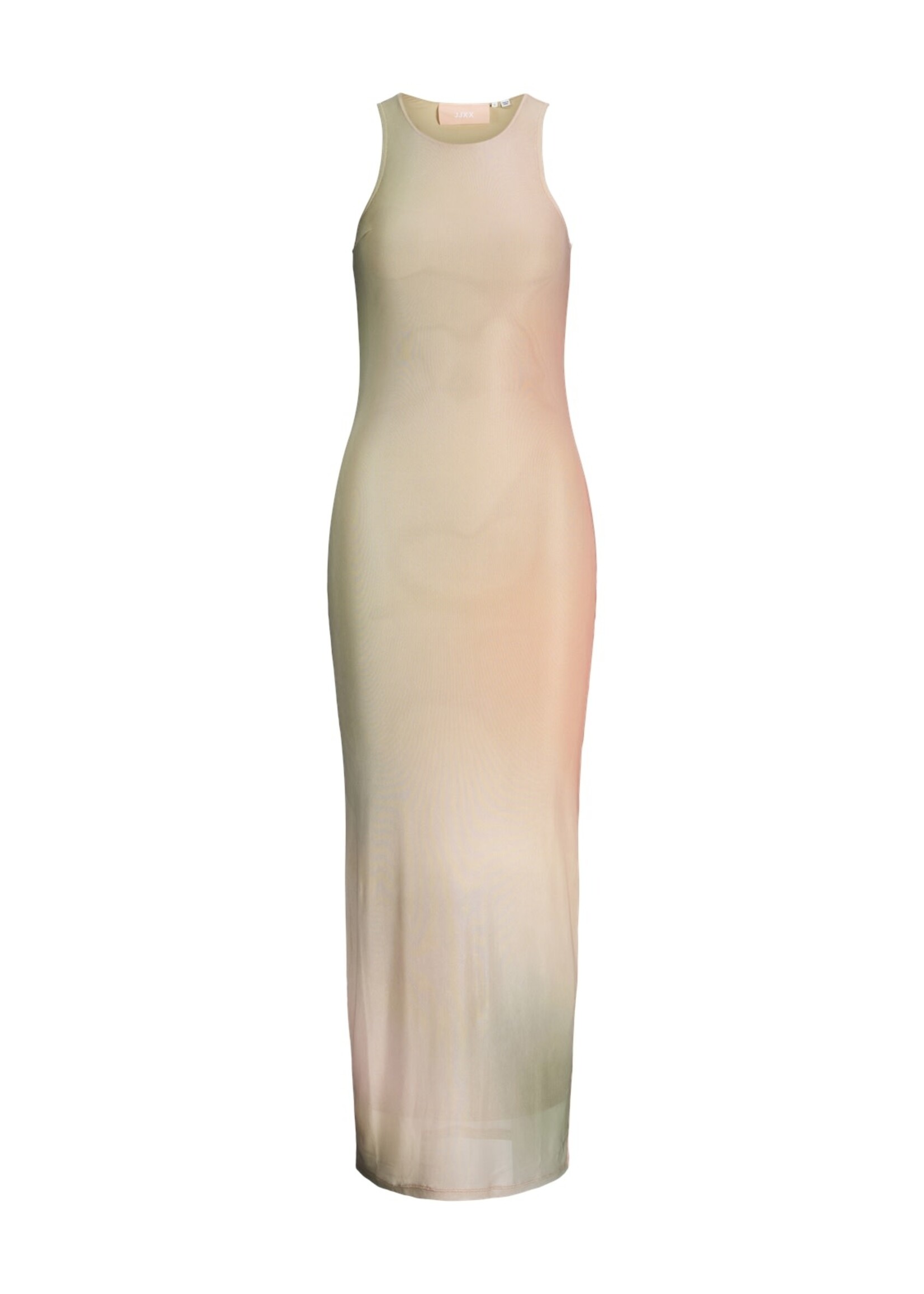 JXELINA SLIM LONG MESH DRESS - SMALL BLUR PRINT
