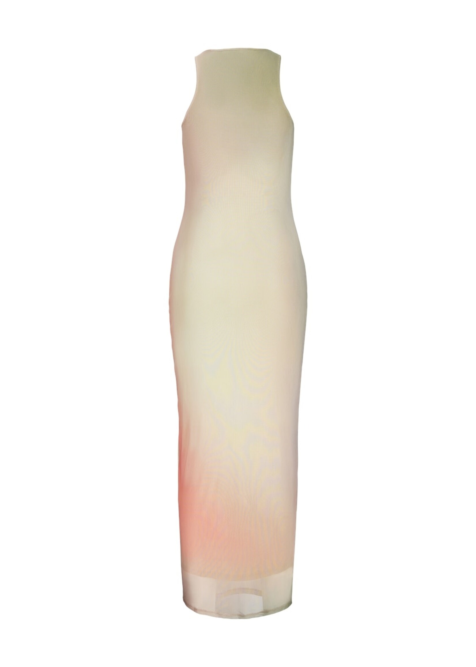 JJXX JXELINA SLIM LONG MESH DRESS - SMALL BLUR PRINT