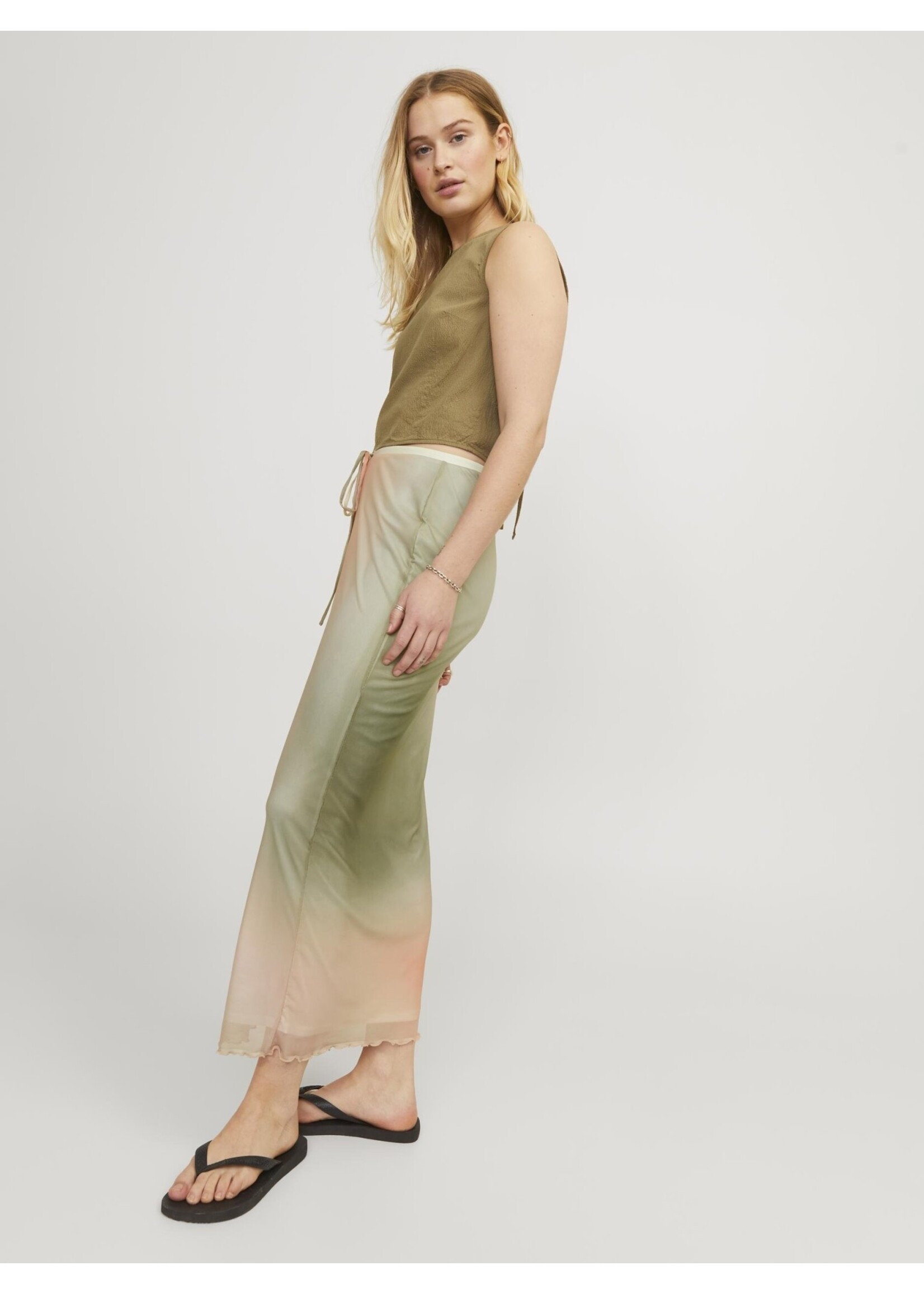 JXSAGE MESH MW SKIRT - SMALL BLUR PRINT