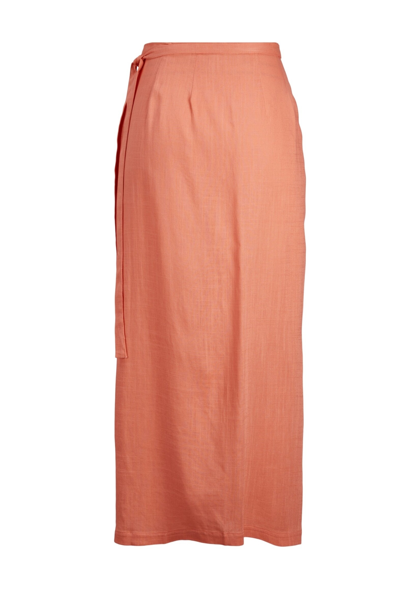 JJXX JXOCEAN LINEN BLEND HW WRAP SKIRT - PEACH ECHO