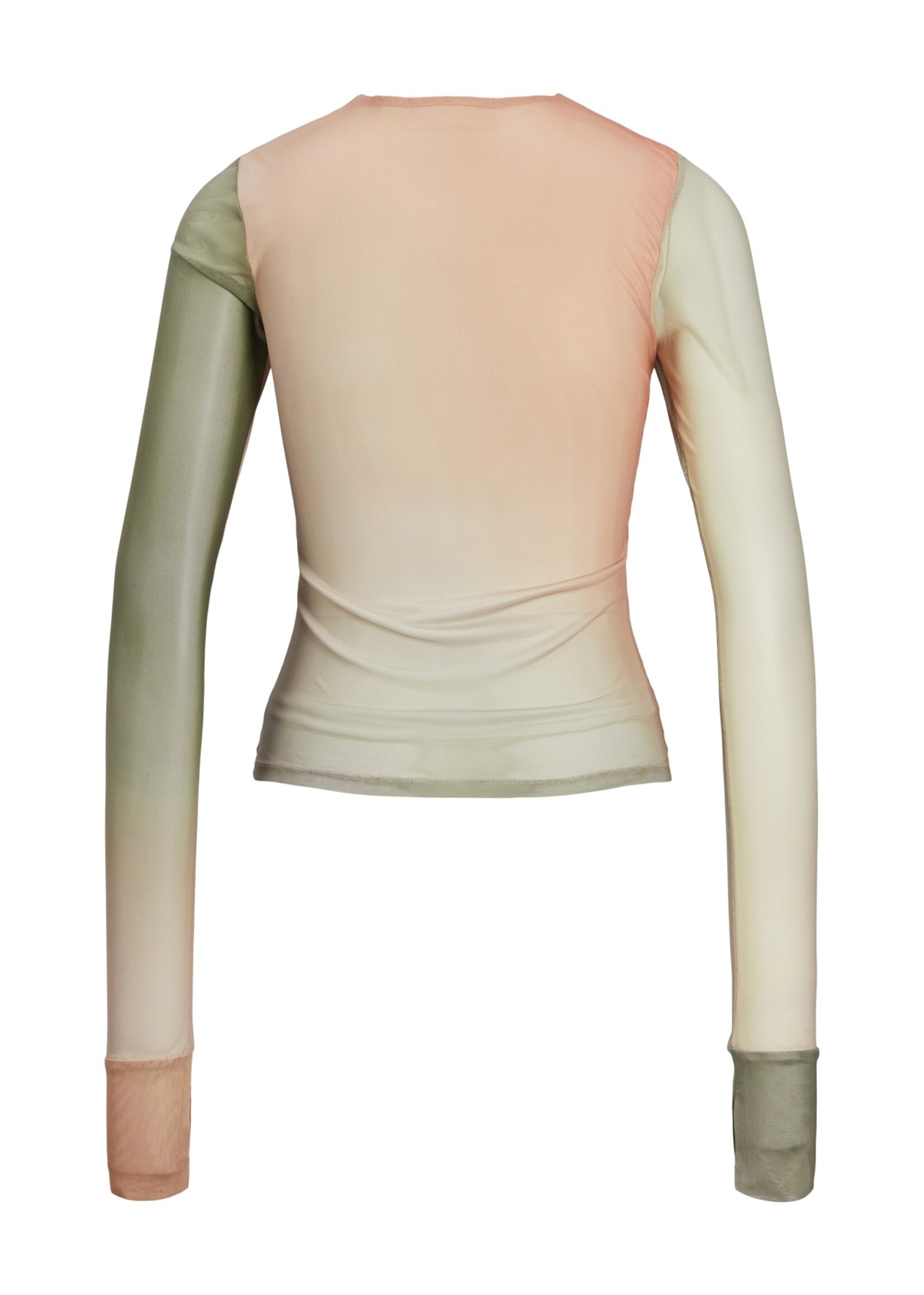 JXMELANIE LS MESH TOP - SMALL BLUR PRINT