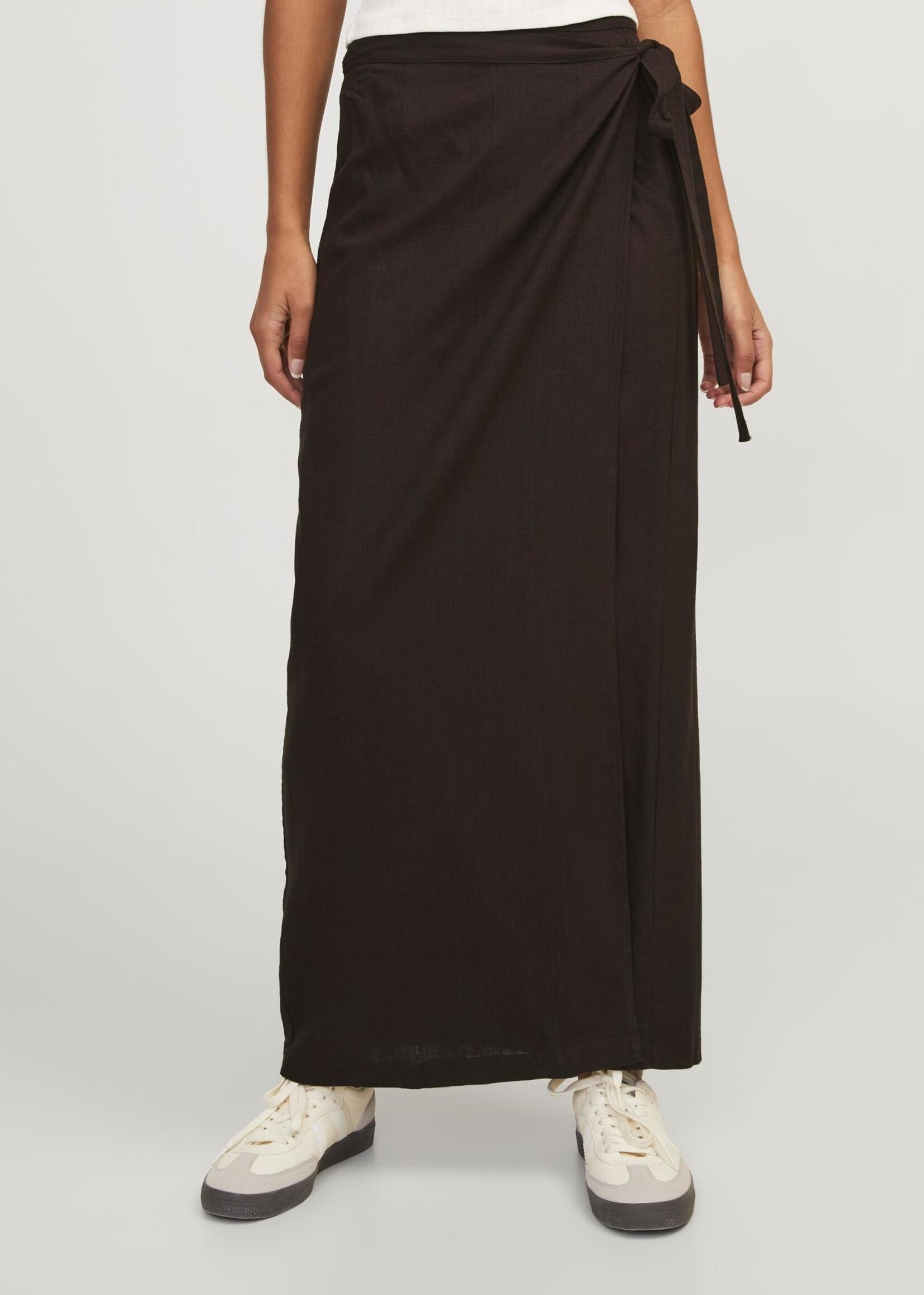 JJXX JXOCEAN LINEN BLEND HW WRAP SKIRT - MULCH