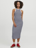 JJXX JXFOREST STRIPE RIB DRESS - BRIGHT WHITE