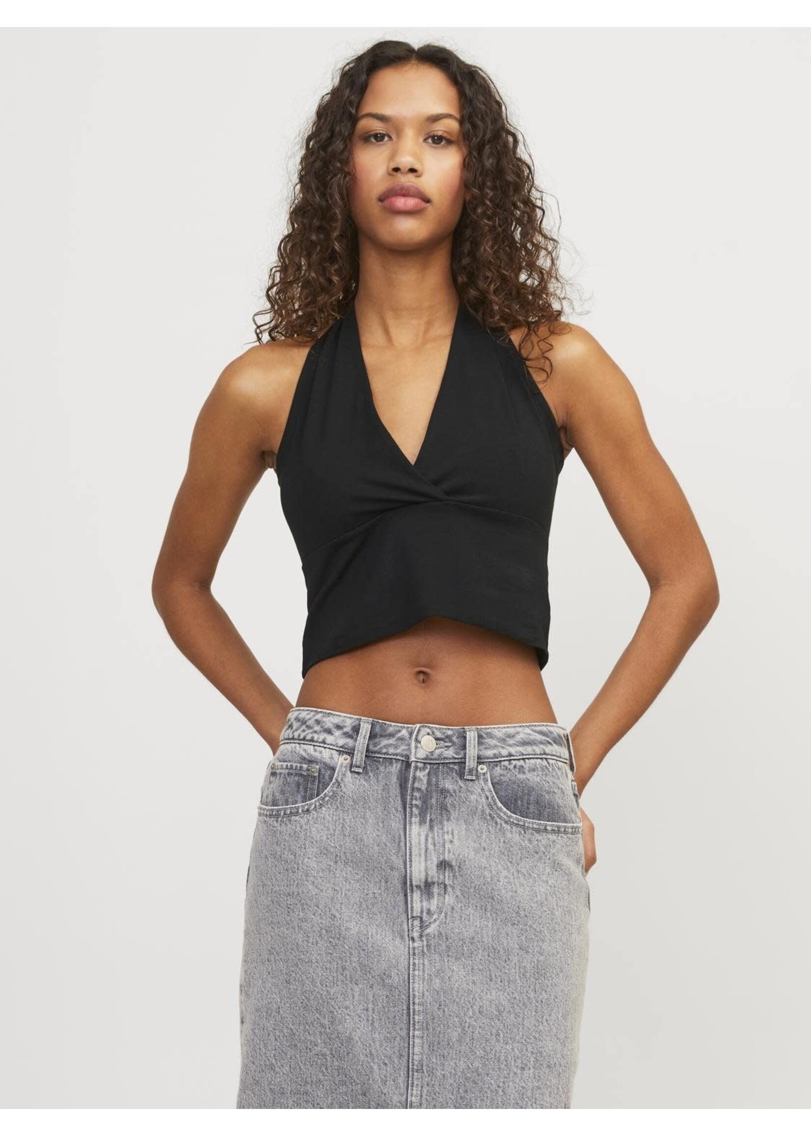 JJXX JXLORELEI HALTER TOP - BLACK