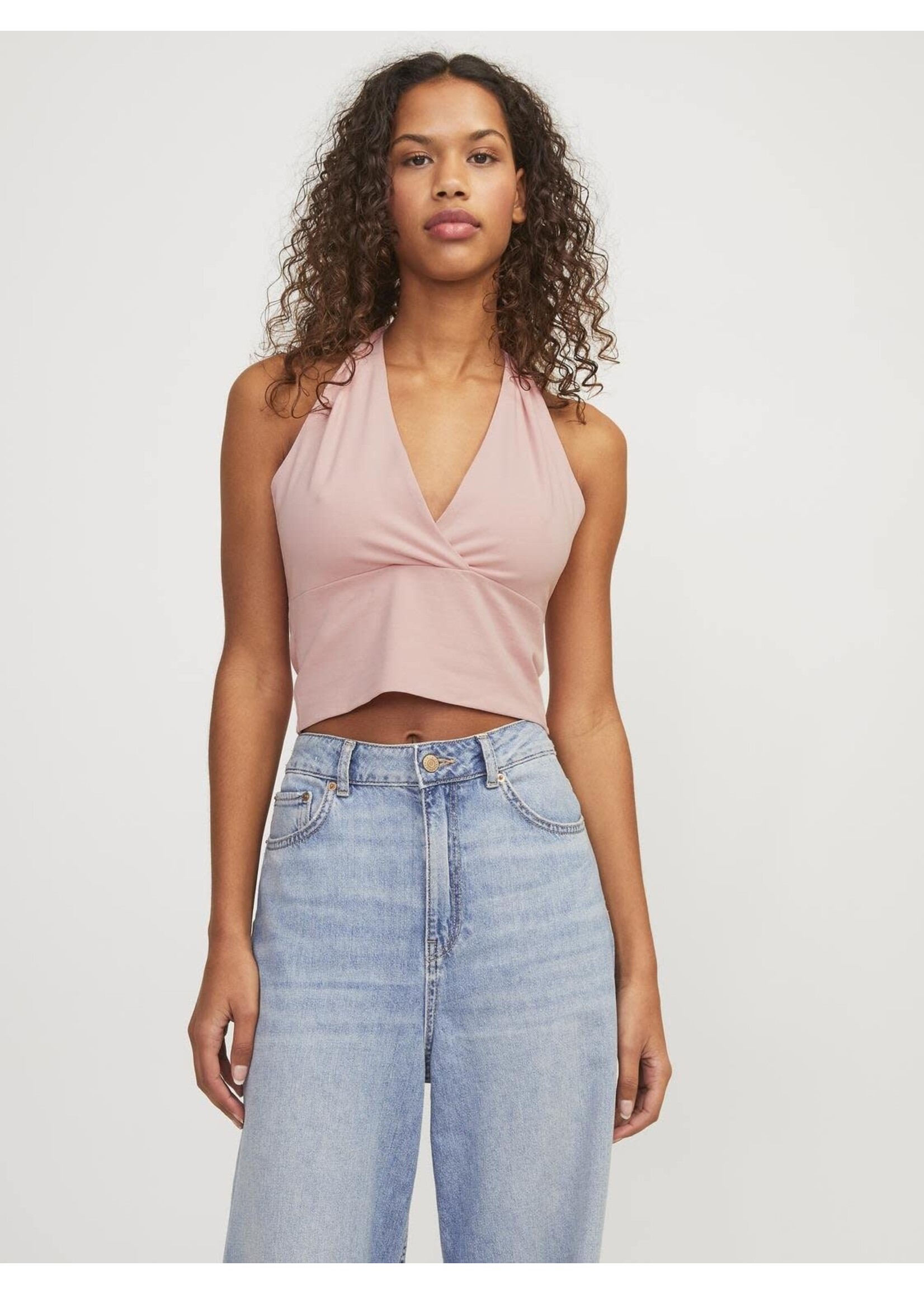 JJXX JXLORELEI HALTER TOP - SILVER PINK