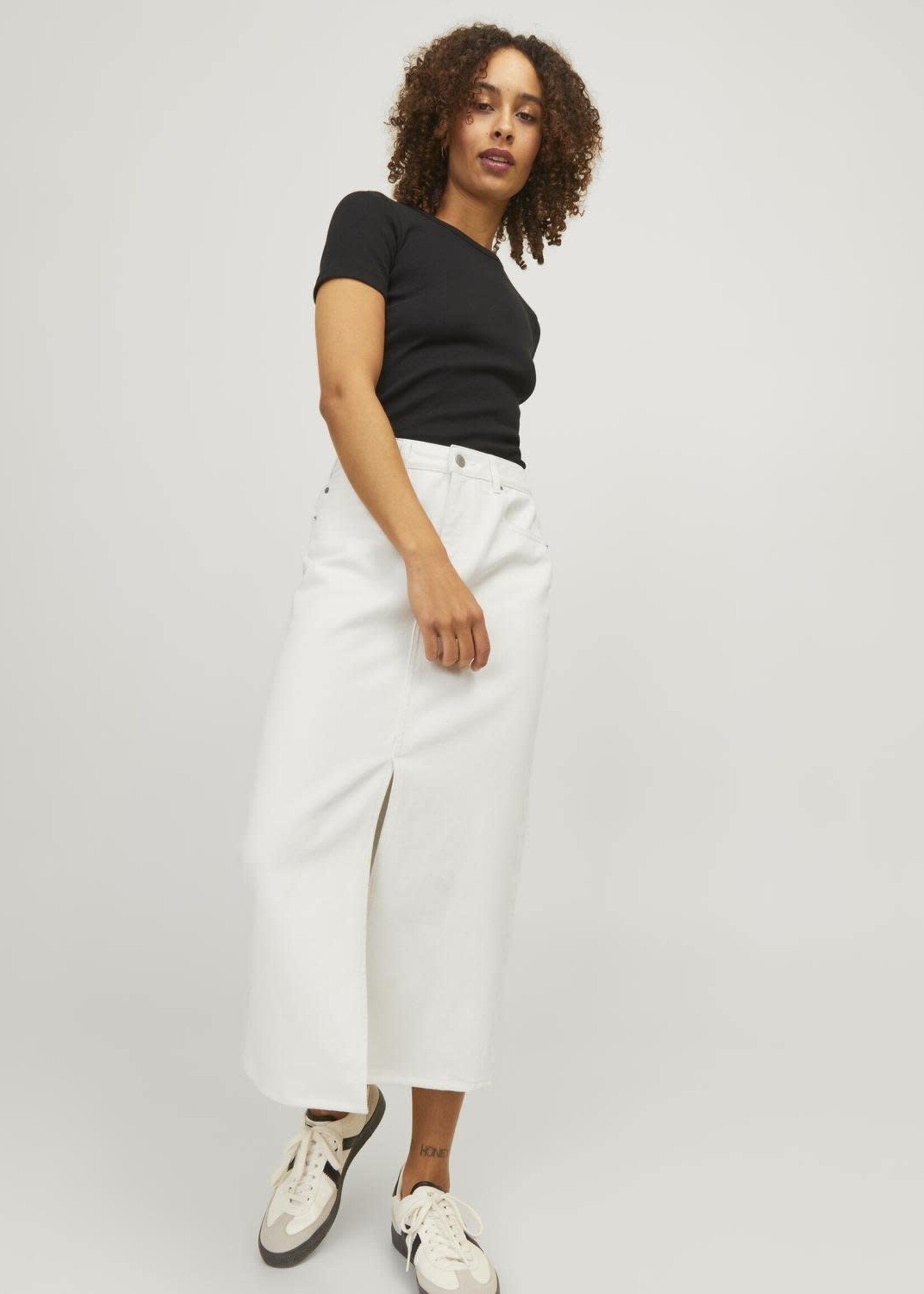 JJXX JXADYA LONG SKIRT HW - WHITE DENIM