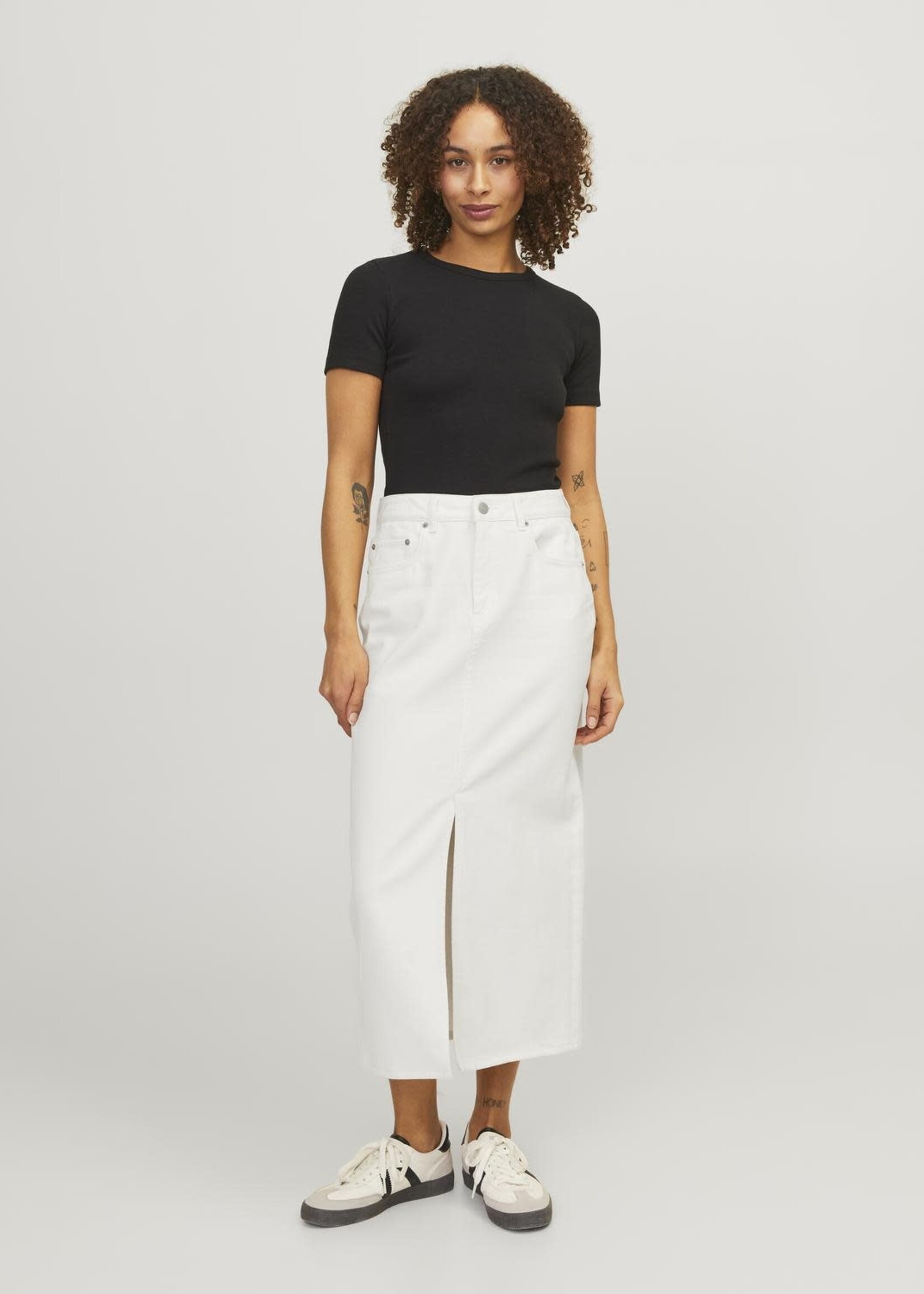 JJXX JXADYA LONG SKIRT HW - WHITE DENIM