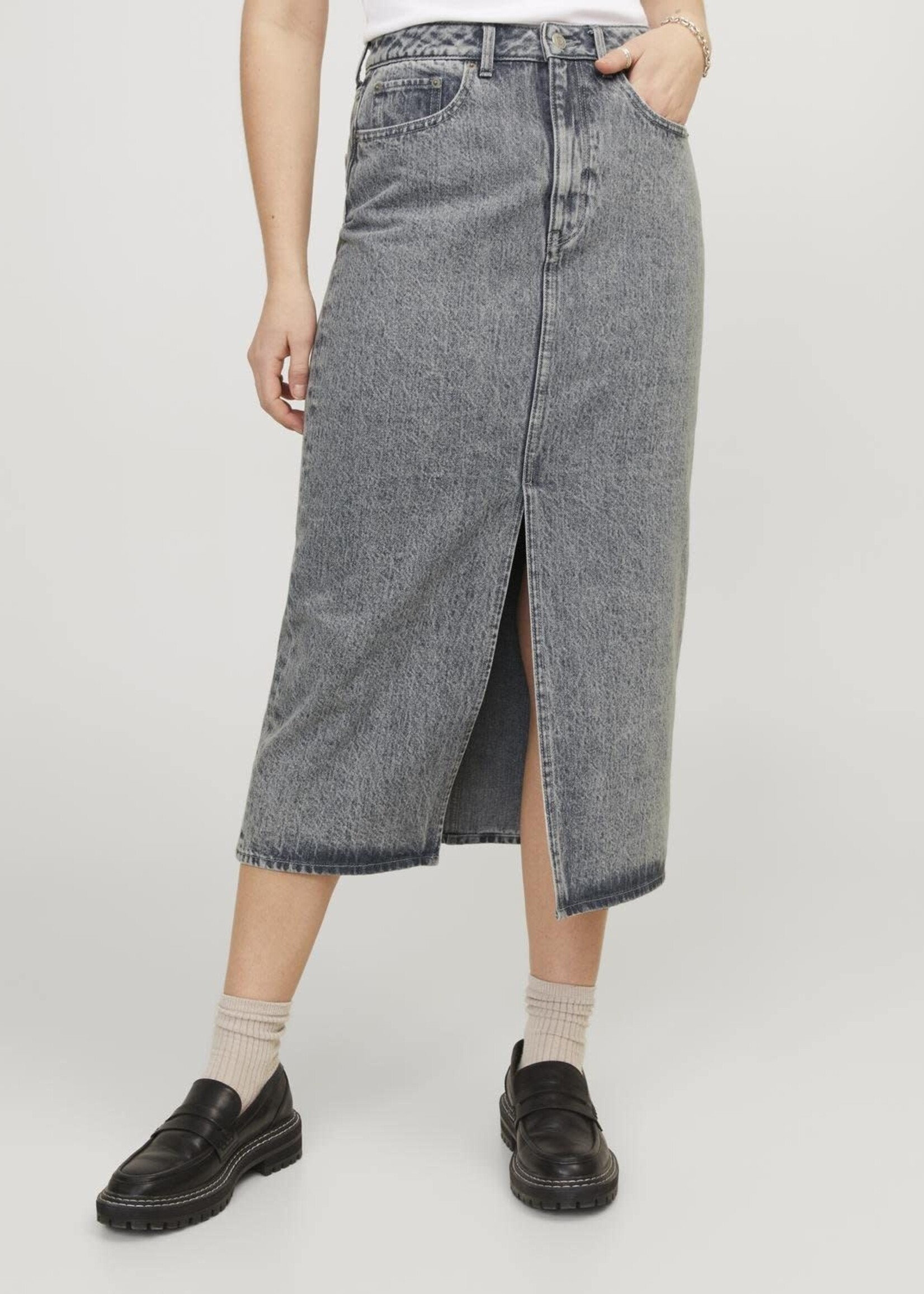 JJXX JXADYA LONG SKIRT HW - GREY DENIM