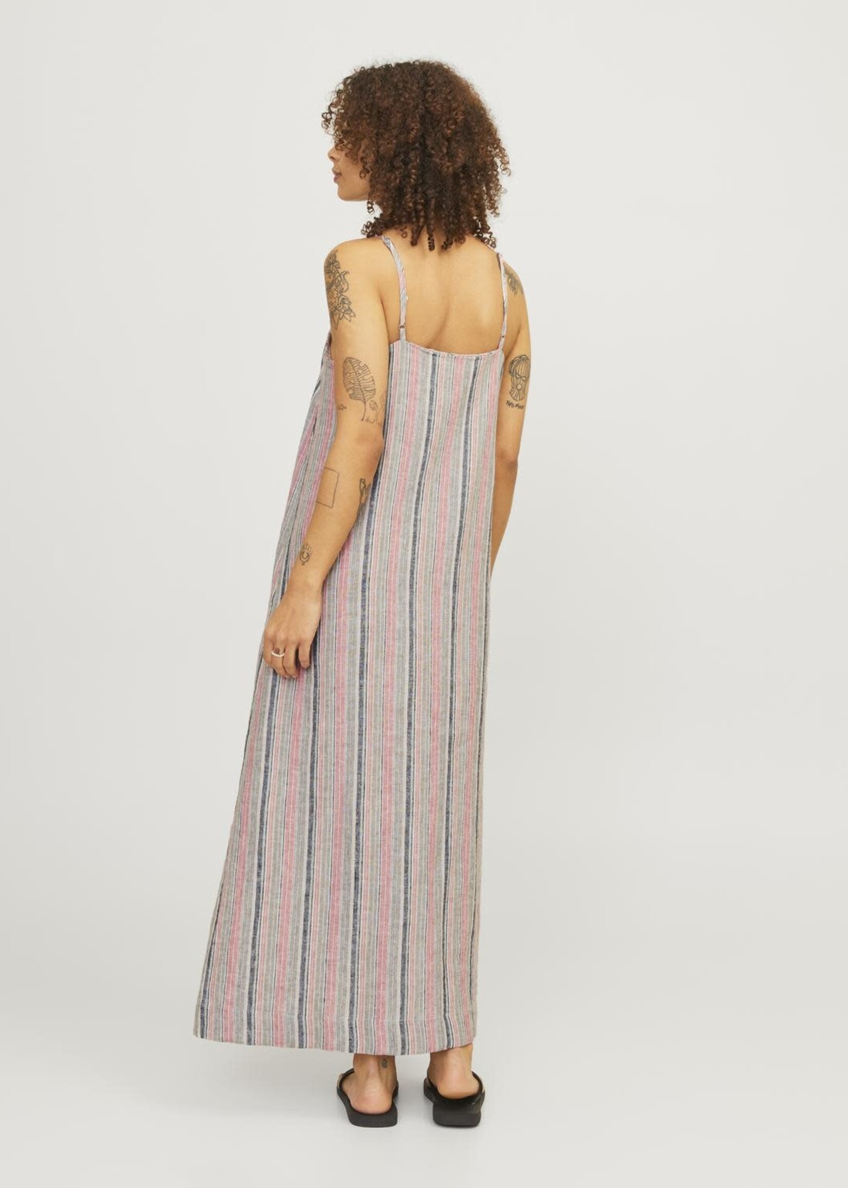 JJXX JXRAYA LINEN LONG DRESS - PEACH ECHO