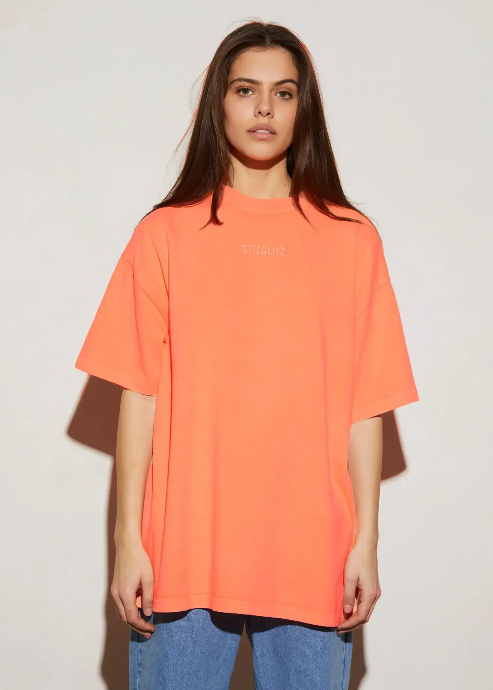 Stieglitz Garment Dyed Oversized T-shirt - Orange