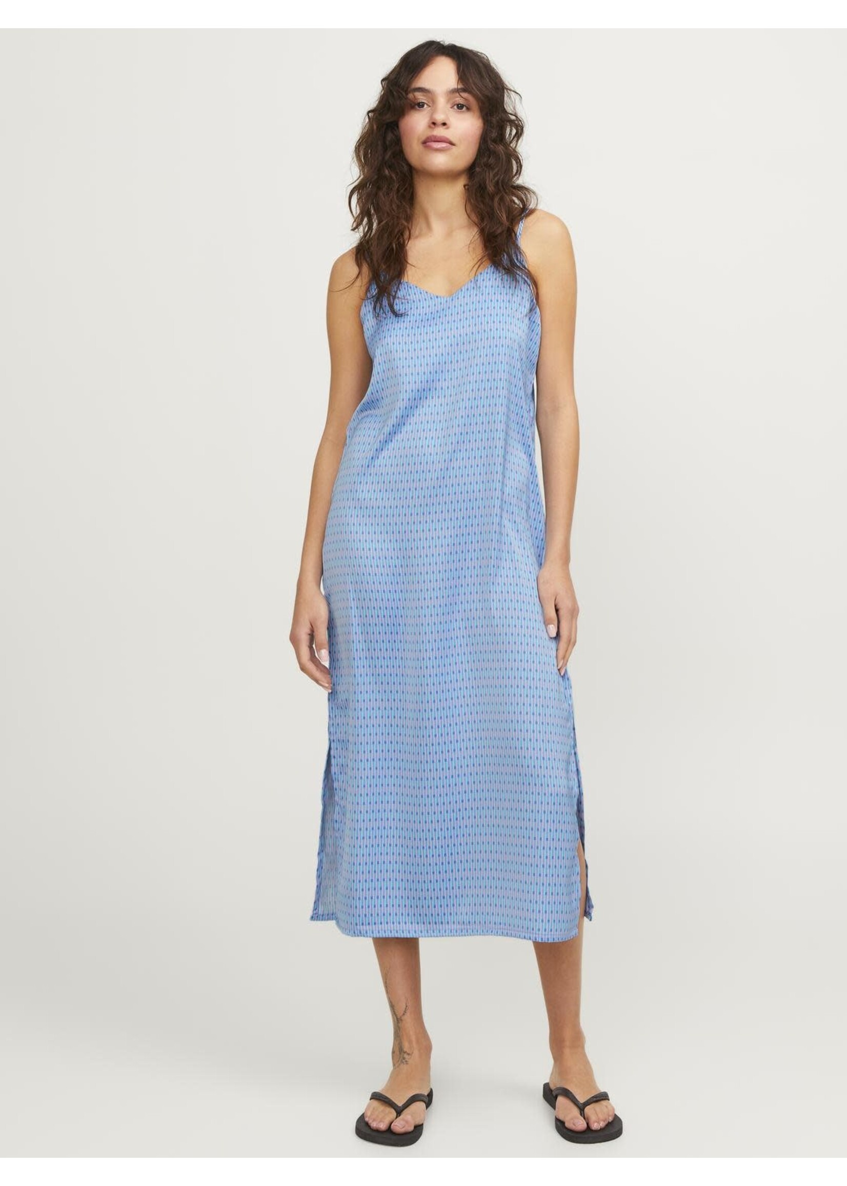 JJXX JXCLEO SATIIN DRESS - SILVER LAKE BLUE