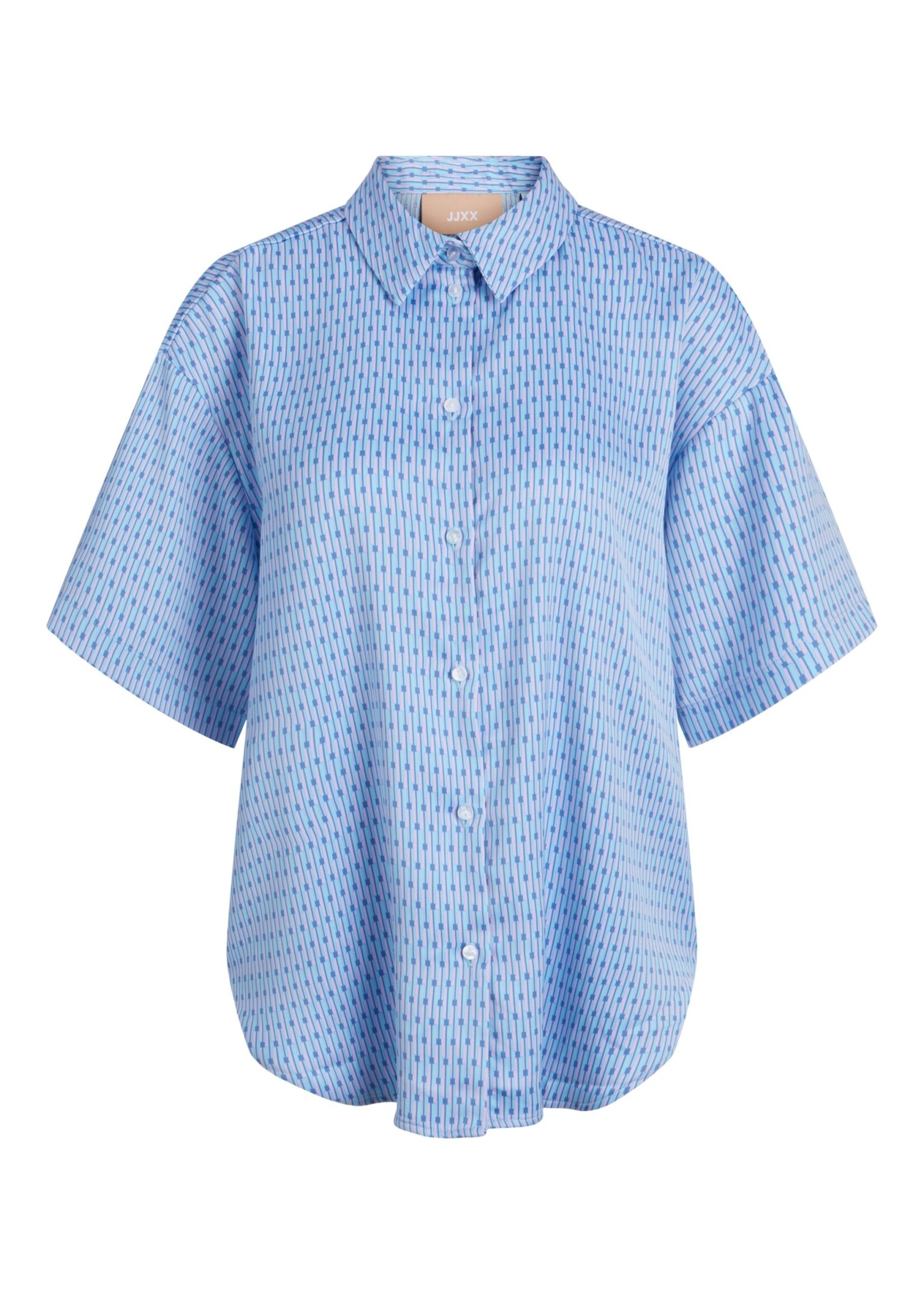JXLINK SATIN SHIRT - SILVER LAKE BLUE