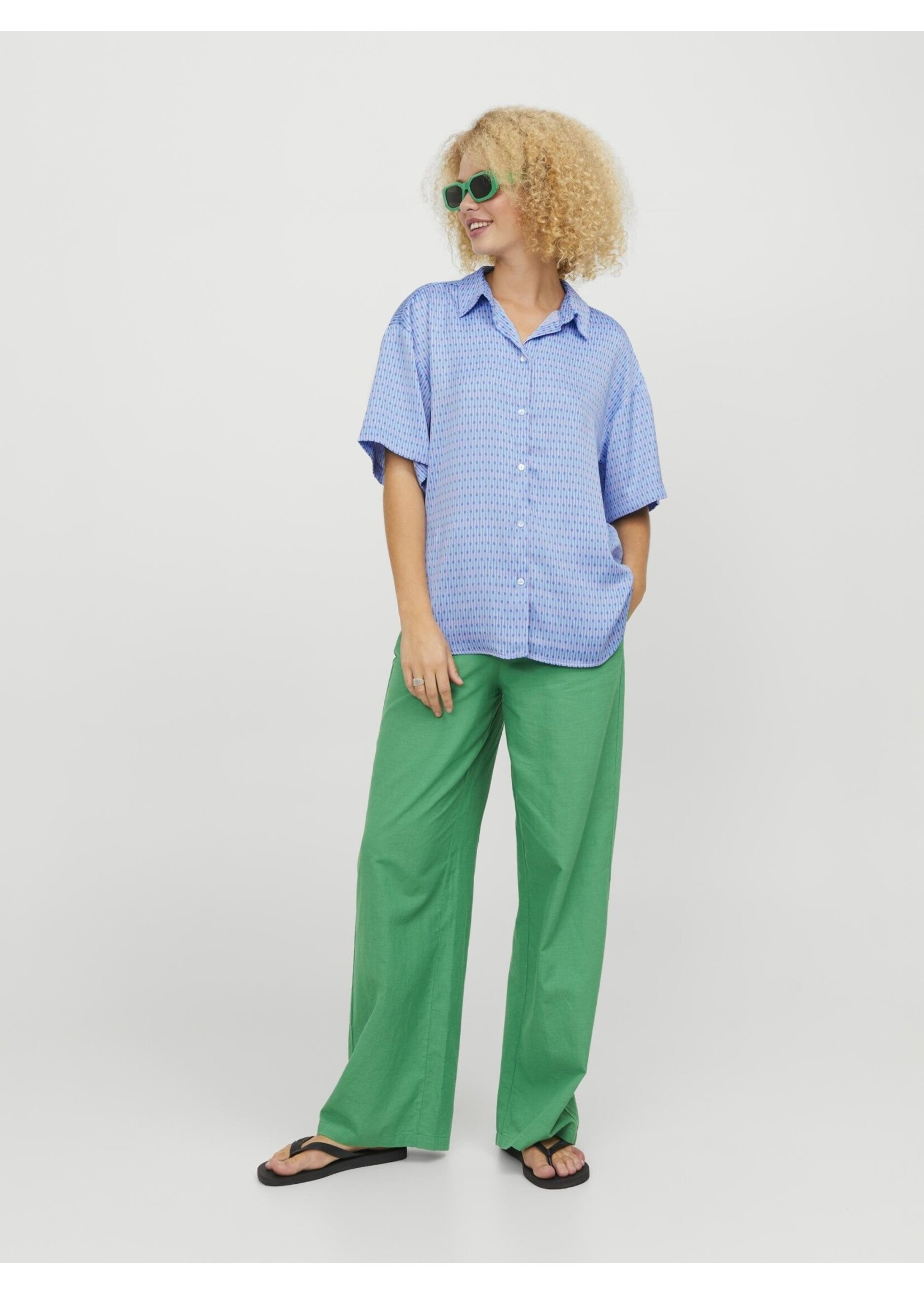 JXLINK SATIN SHIRT - SILVER LAKE BLUE