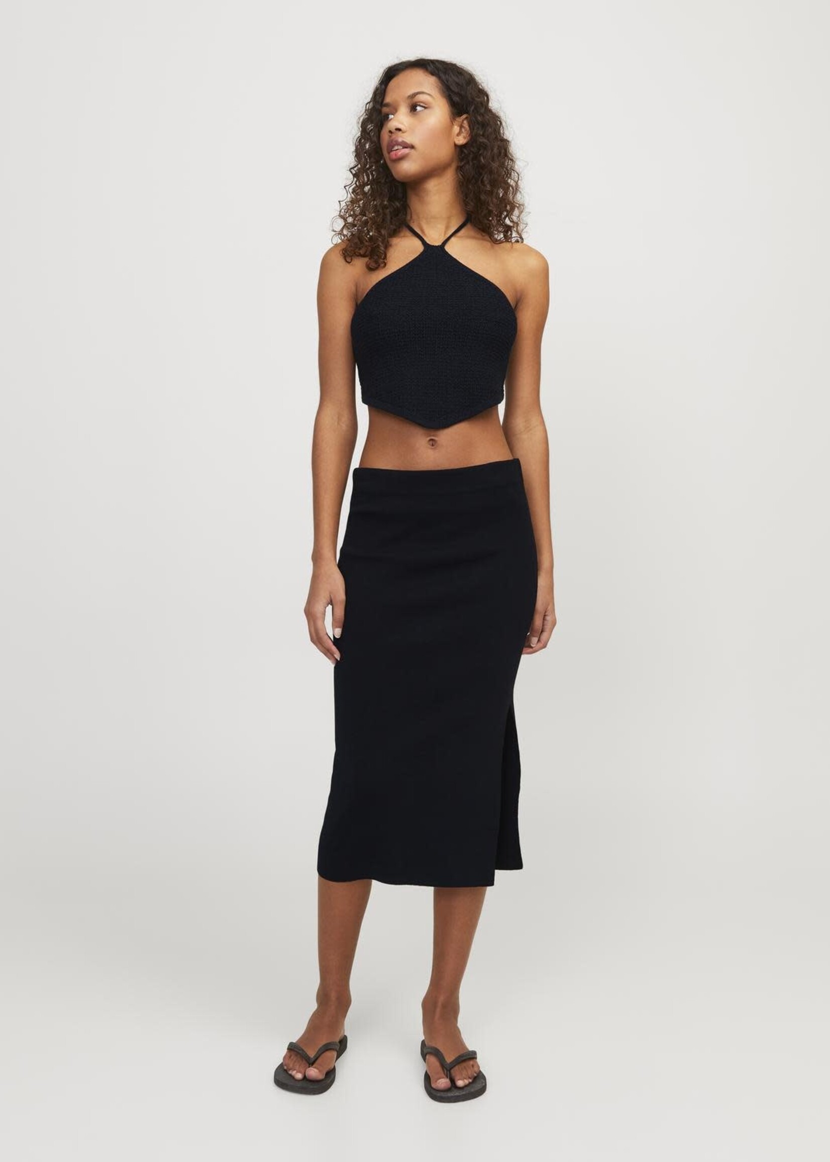 JJXX JXDAHLIA SKIRT KNIT - BLACK