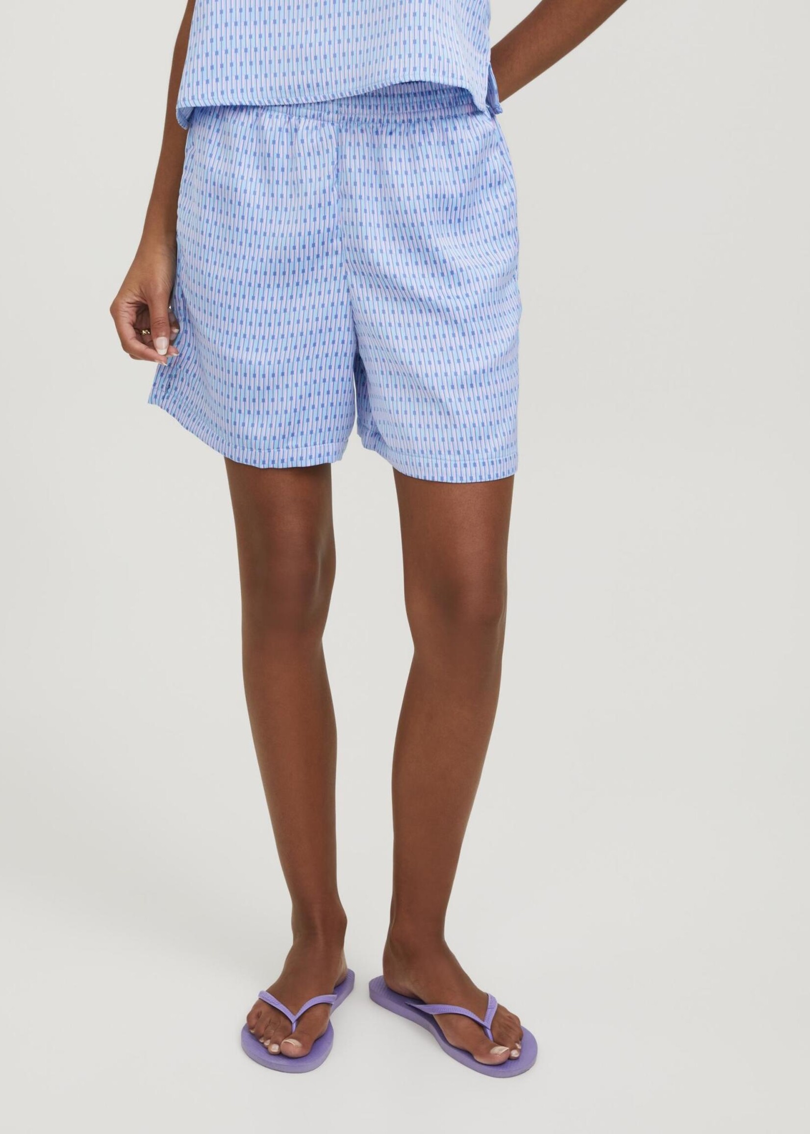 JJXX JXAMY SATIN SHORTS - SILVER LAKE BLUE