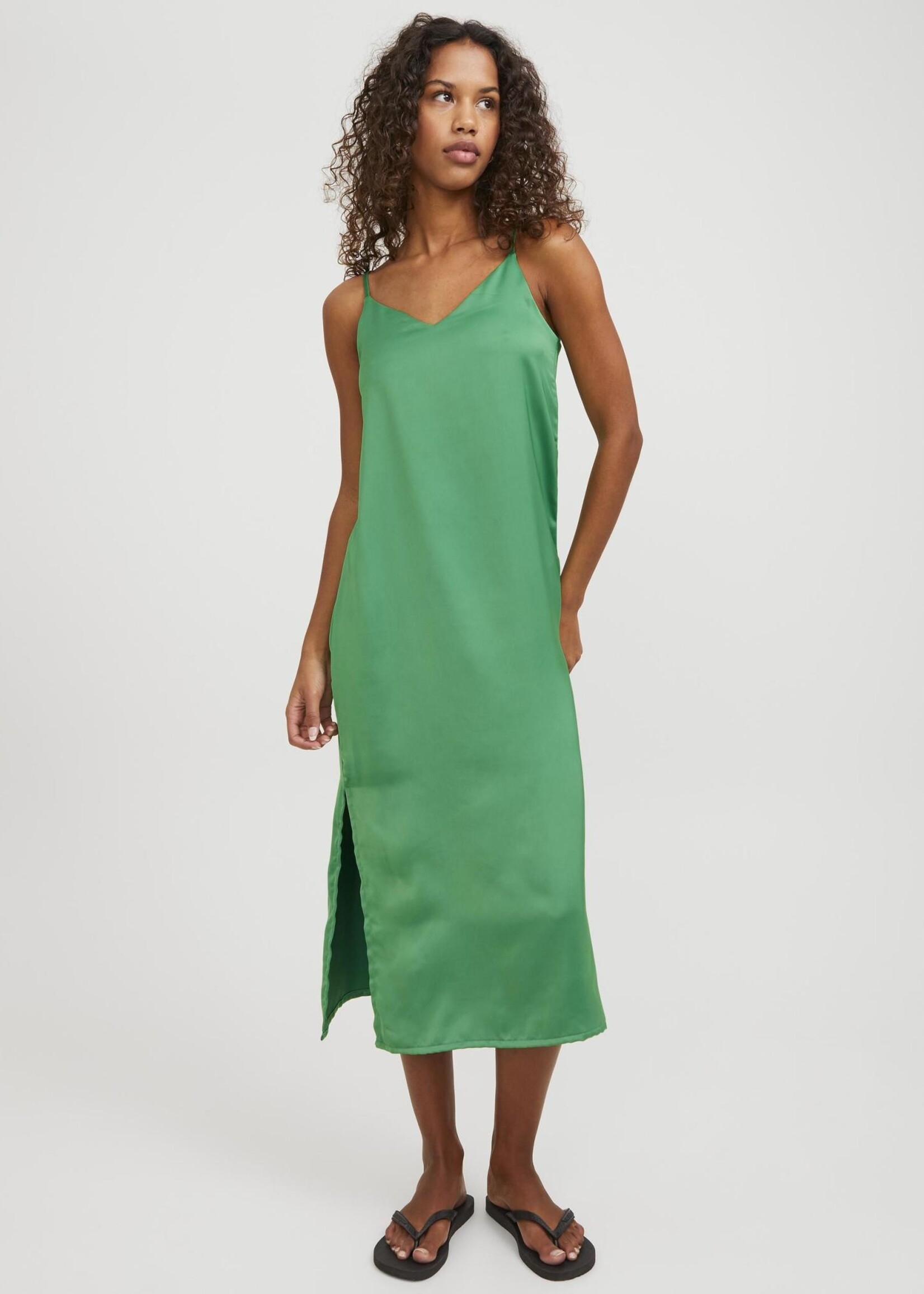 JJXX JXCLEO SATIIN DRESS - MEDIUM GREEN