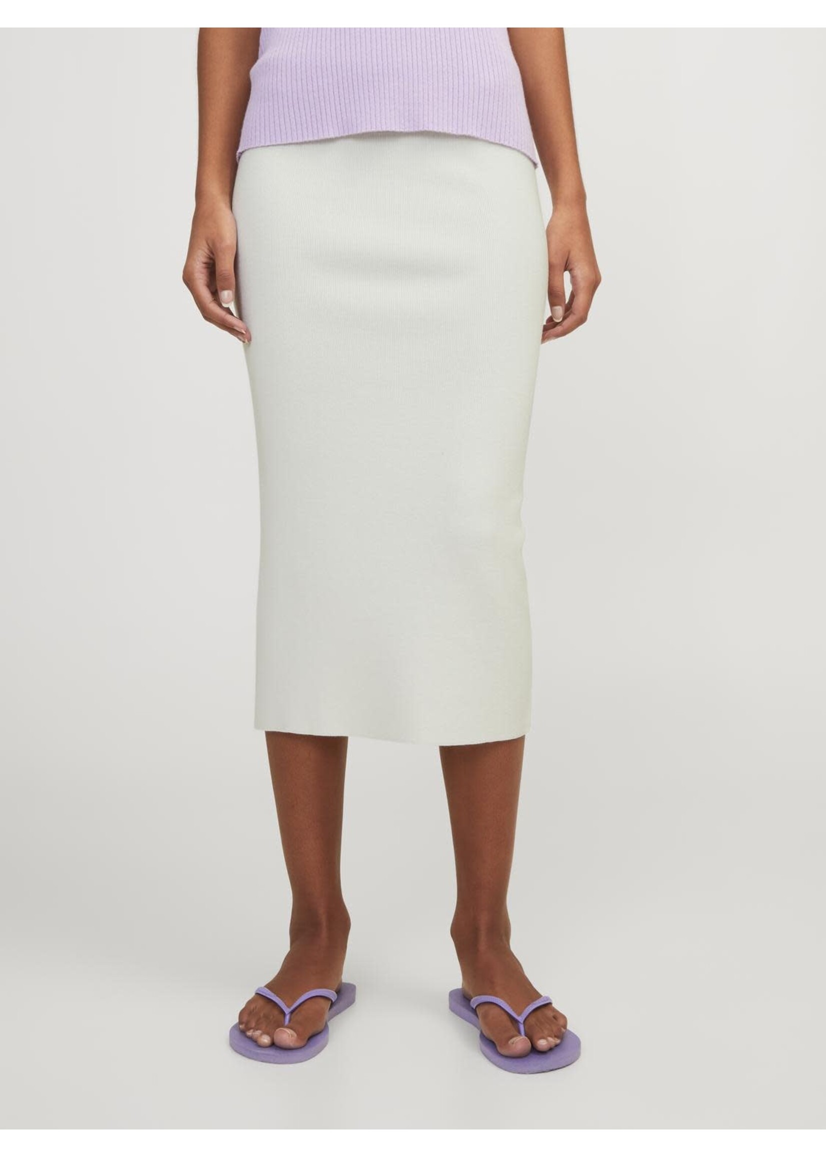 JXDAHLIA SKIRT KNIT - CLOUD DANCER