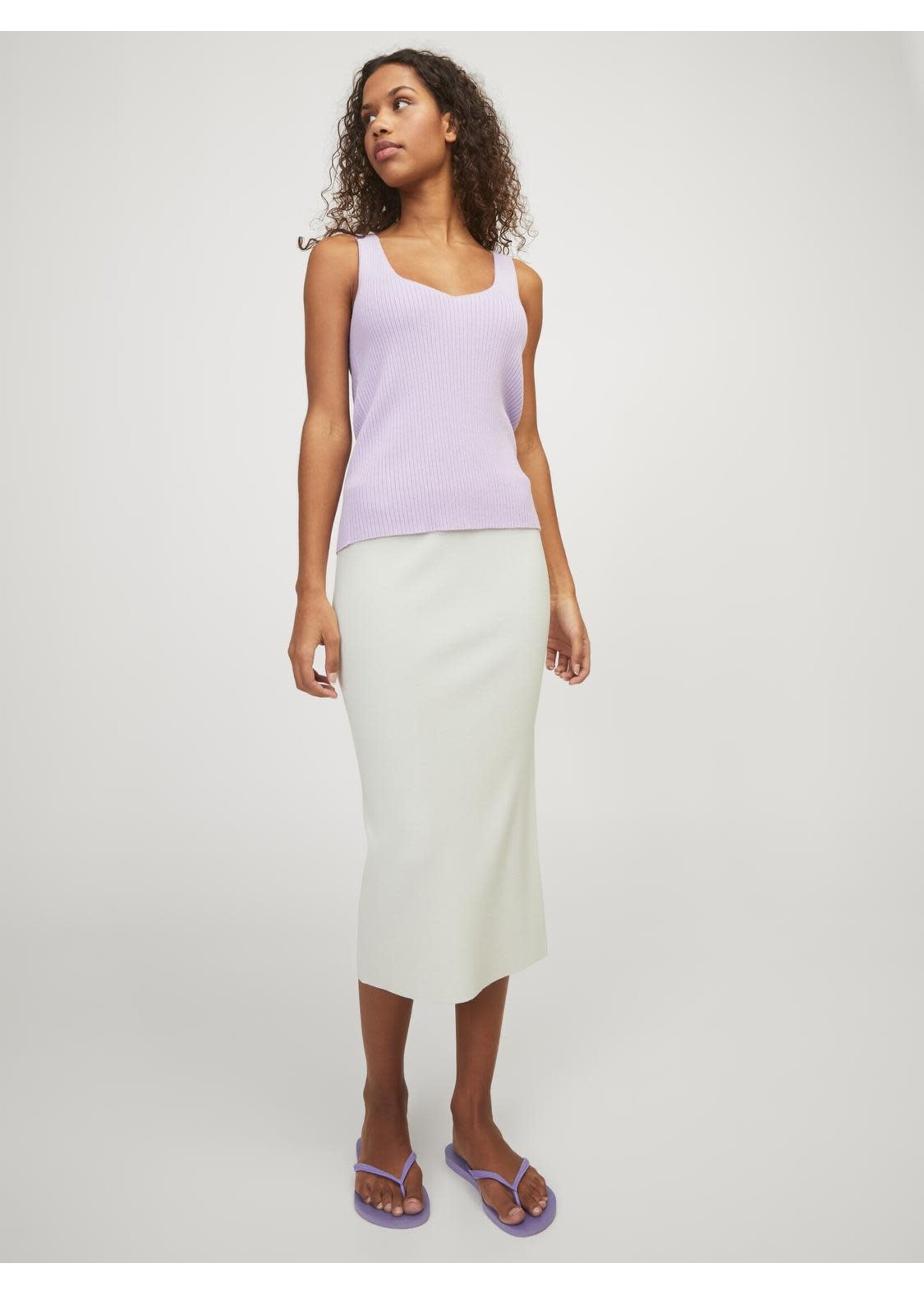JXDAHLIA SKIRT KNIT - CLOUD DANCER
