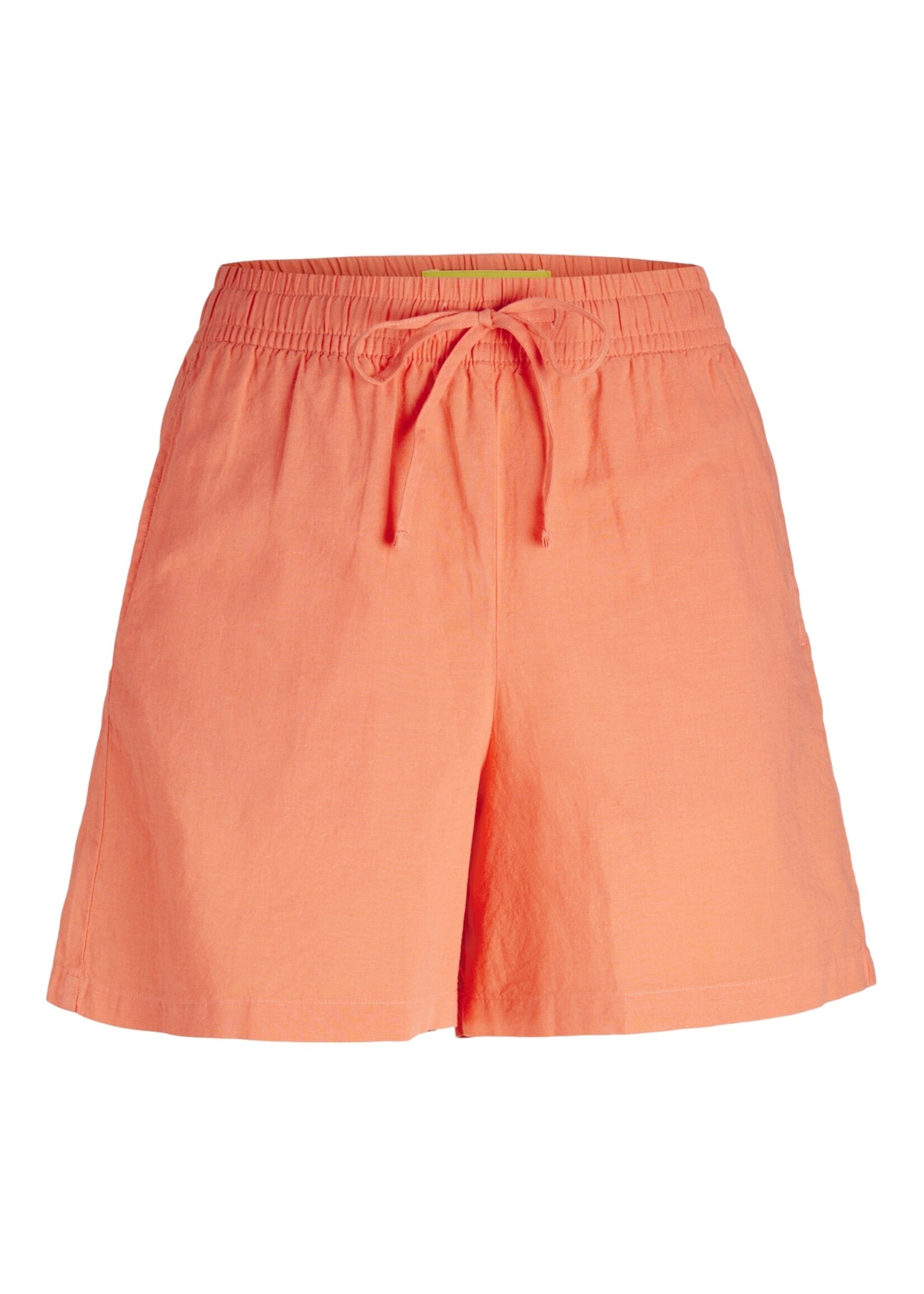 JXAMY LINEN BLEND SHORTS - PEACH ECHO