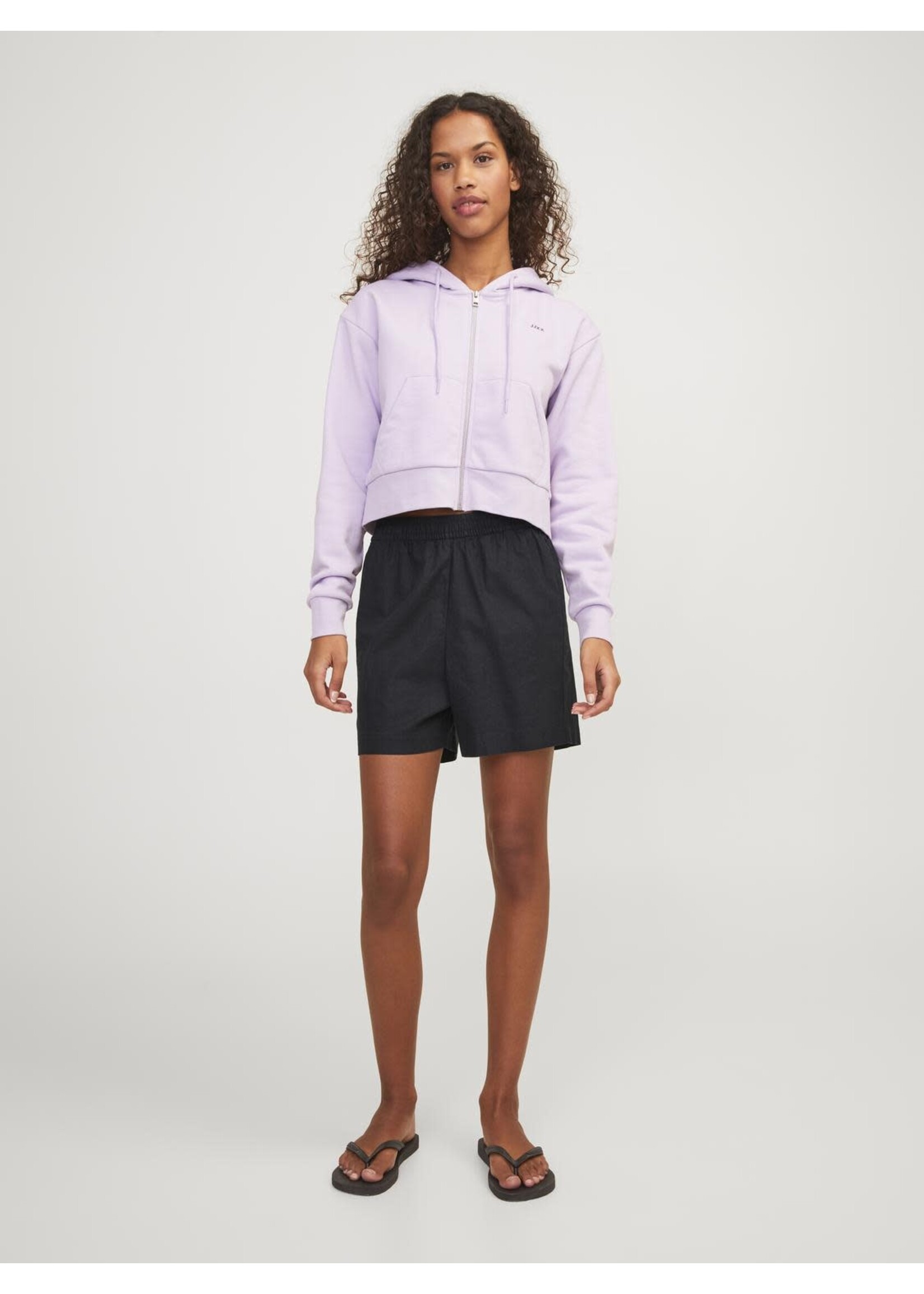 JJXX JXPOPPY LINEN HW SHORTS - BLACK