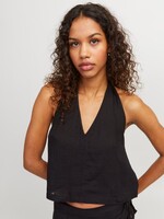 JJXX JXOCEAN LINEN BLEND HALTERNECK TOP - BLACK