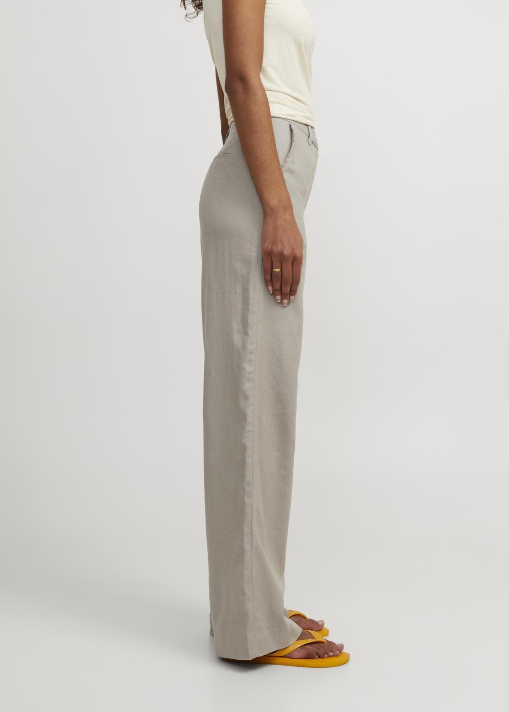 JJXX JXMARY LINEN HW PANT - FUNGI