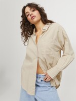 JJXX JXJAMIE RLX LINEN BLEND SHIRT - CEMENT