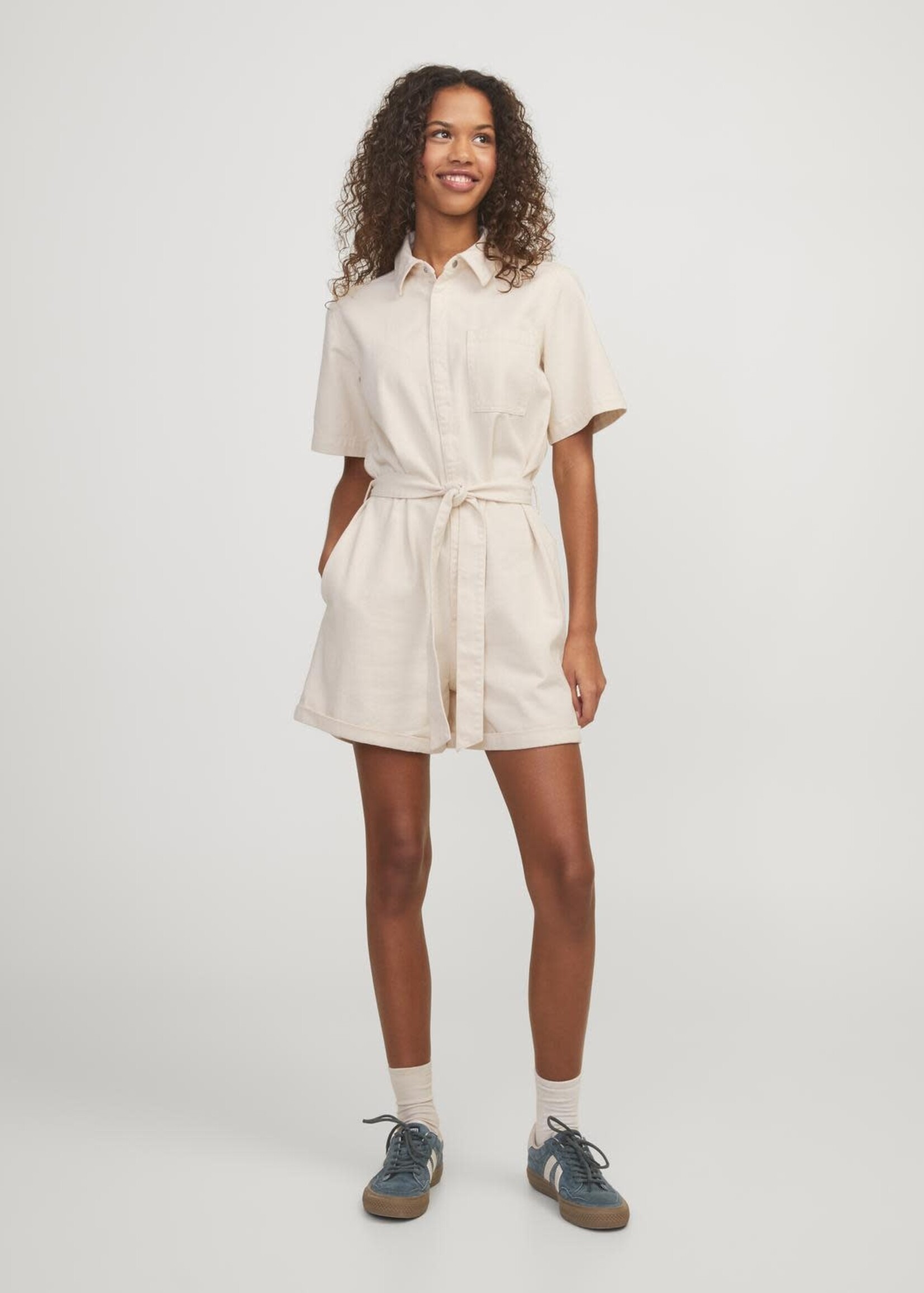 JJXX JXISLA DENIM PLAYSUIT - WHITE