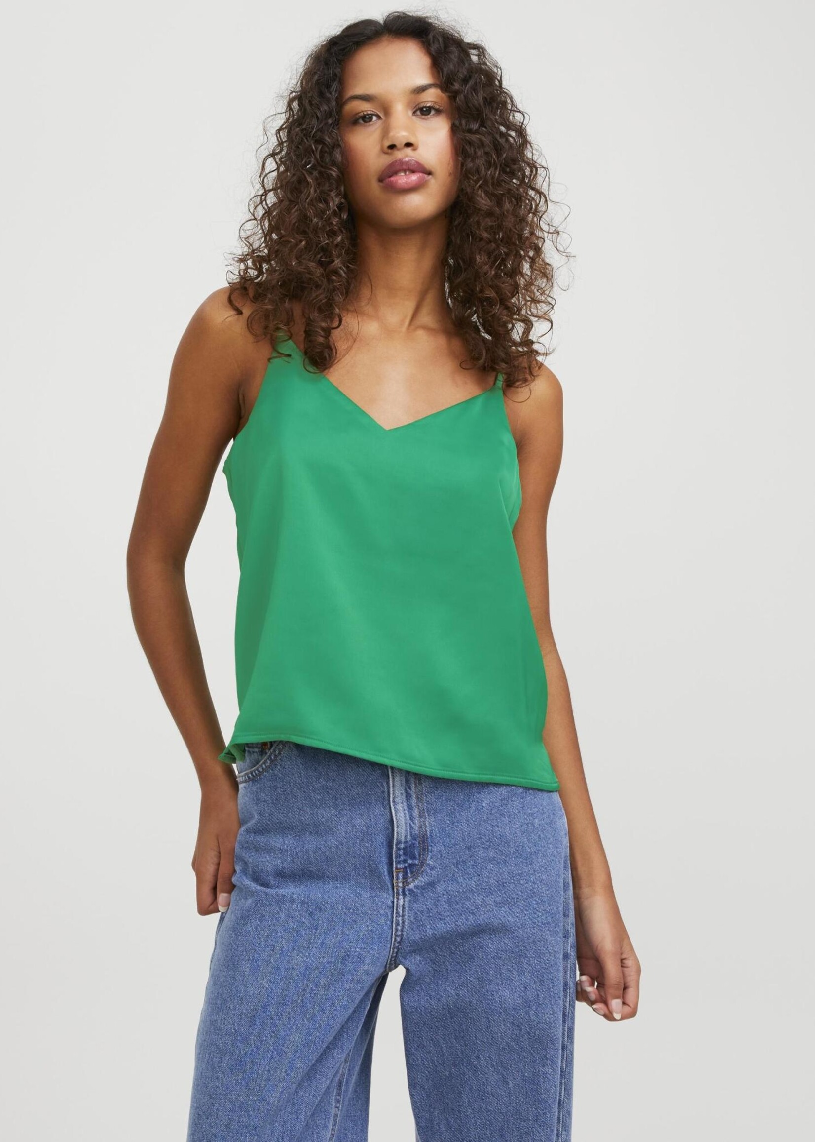 JJXX JXMALIA SATIN TOP - MEDIUM GREEN