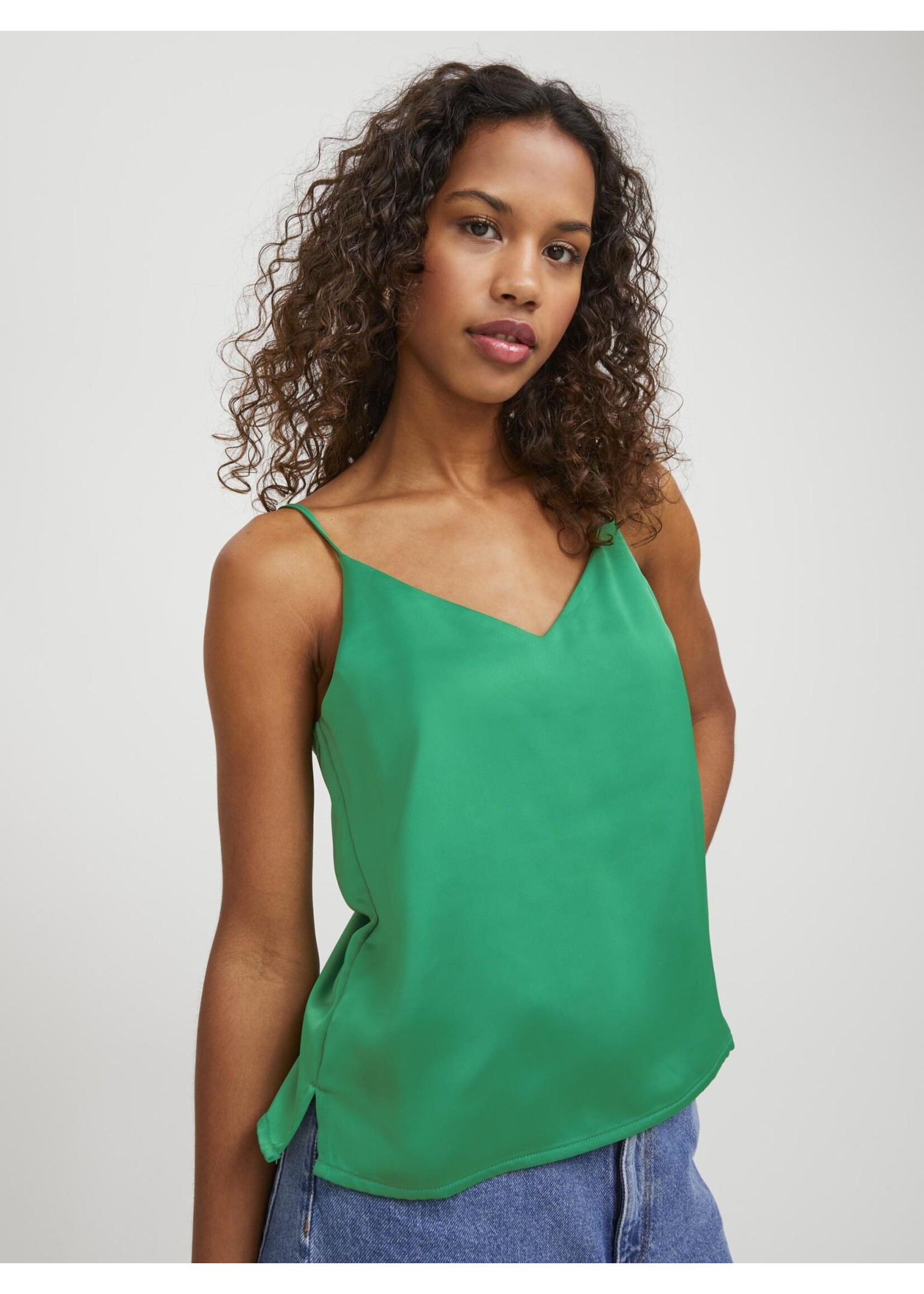 JJXX JXMALIA SATIN TOP - MEDIUM GREEN