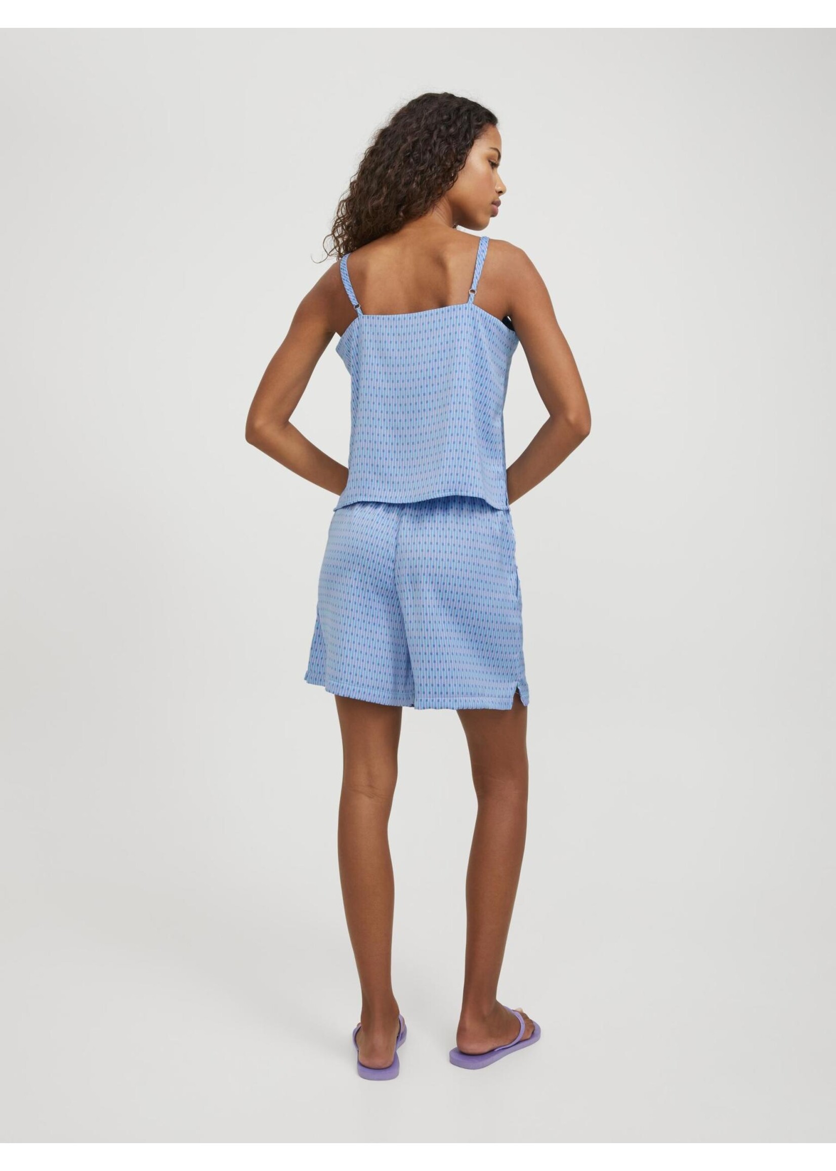 JXMALIA SATIN TOP - SILVER LAKE BLUE