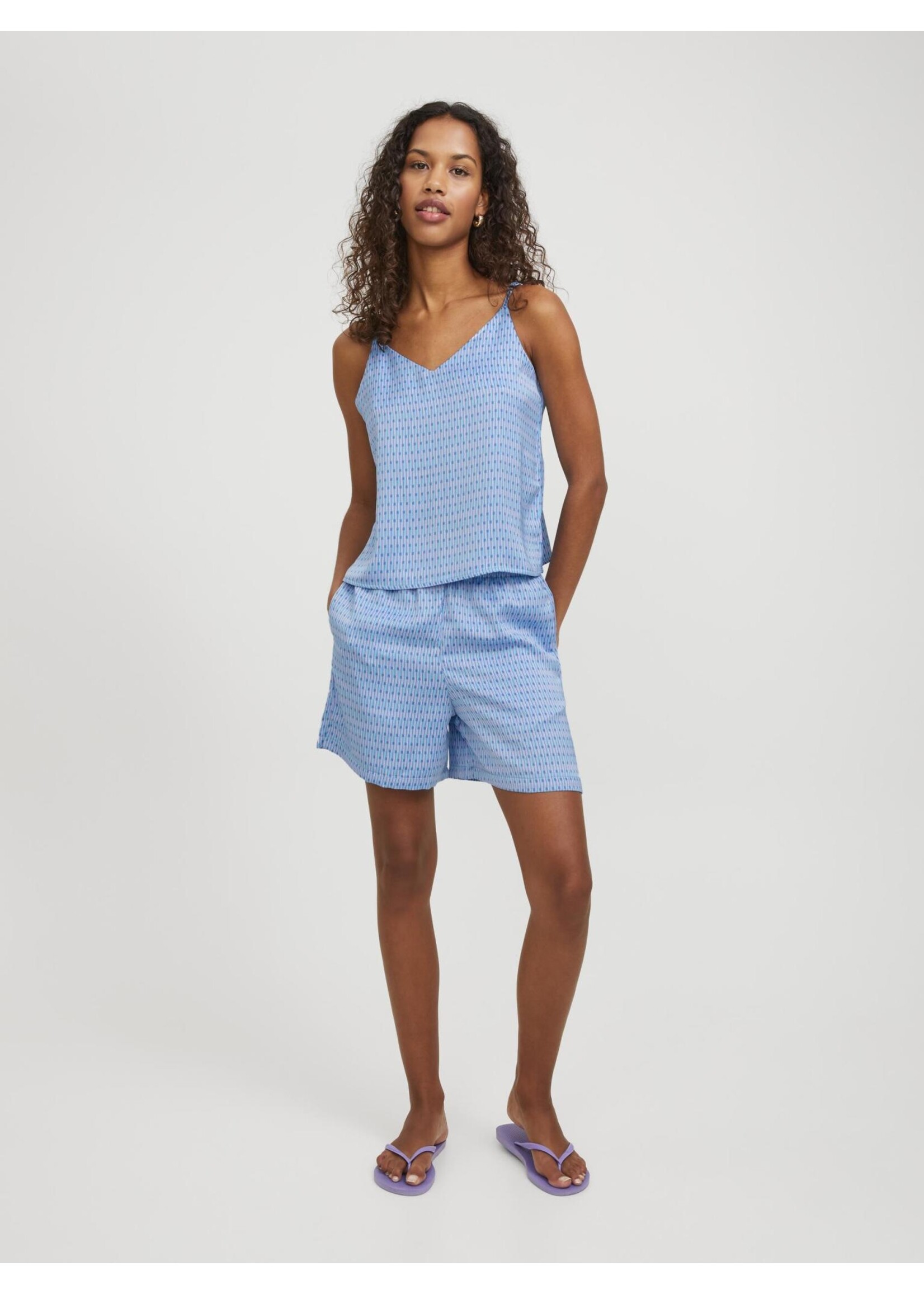 JXMALIA SATIN TOP - SILVER LAKE BLUE