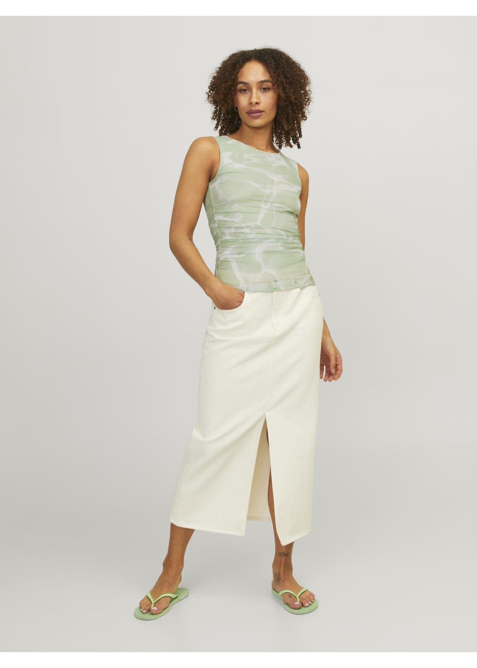 JJXX JXANDREA MESH TOP - SMOKE GREEN OCEAN