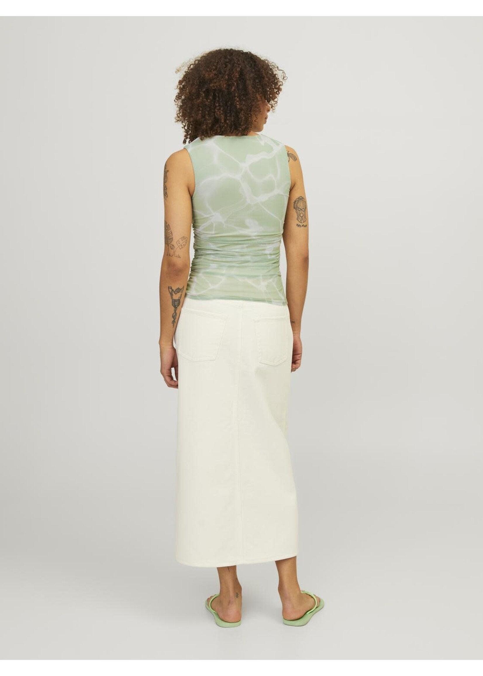JJXX JXANDREA MESH TOP - SMOKE GREEN OCEAN
