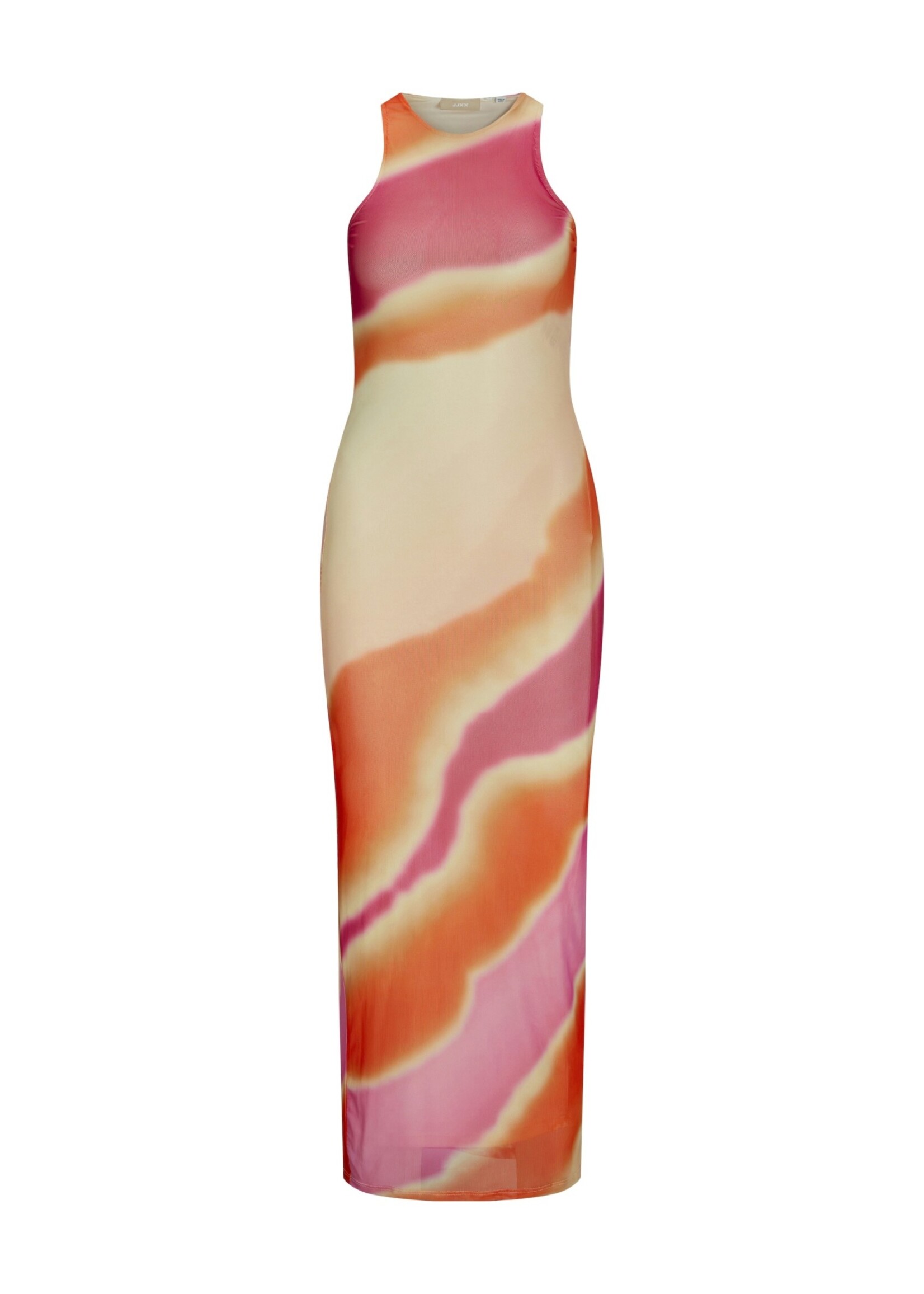 JXELINA SLIM LONG MESH DRESS - BLEACHED APRICOT BIG WAVE