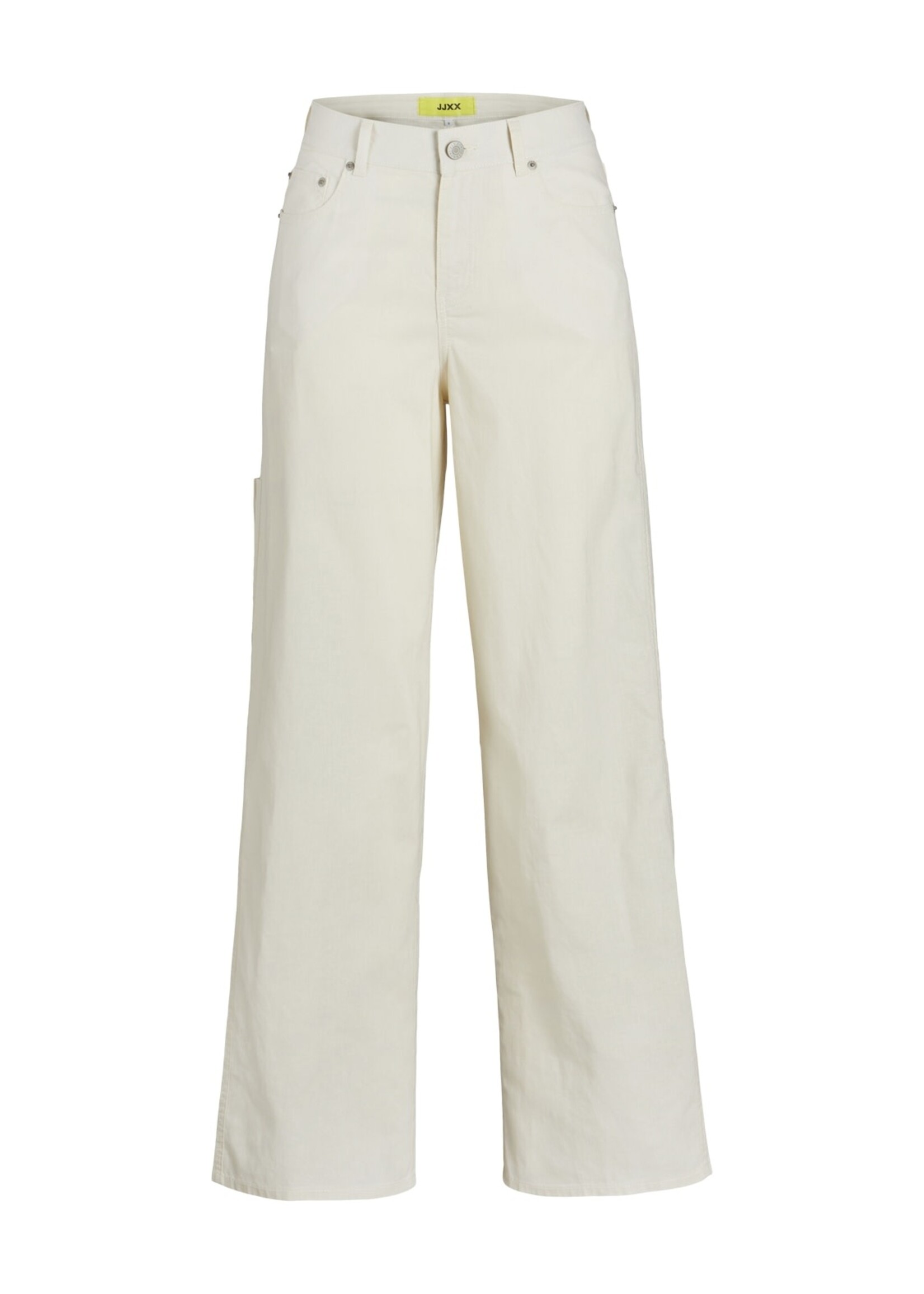 JXLISA LINEN WIDE MW PANT - VANILLA ICE