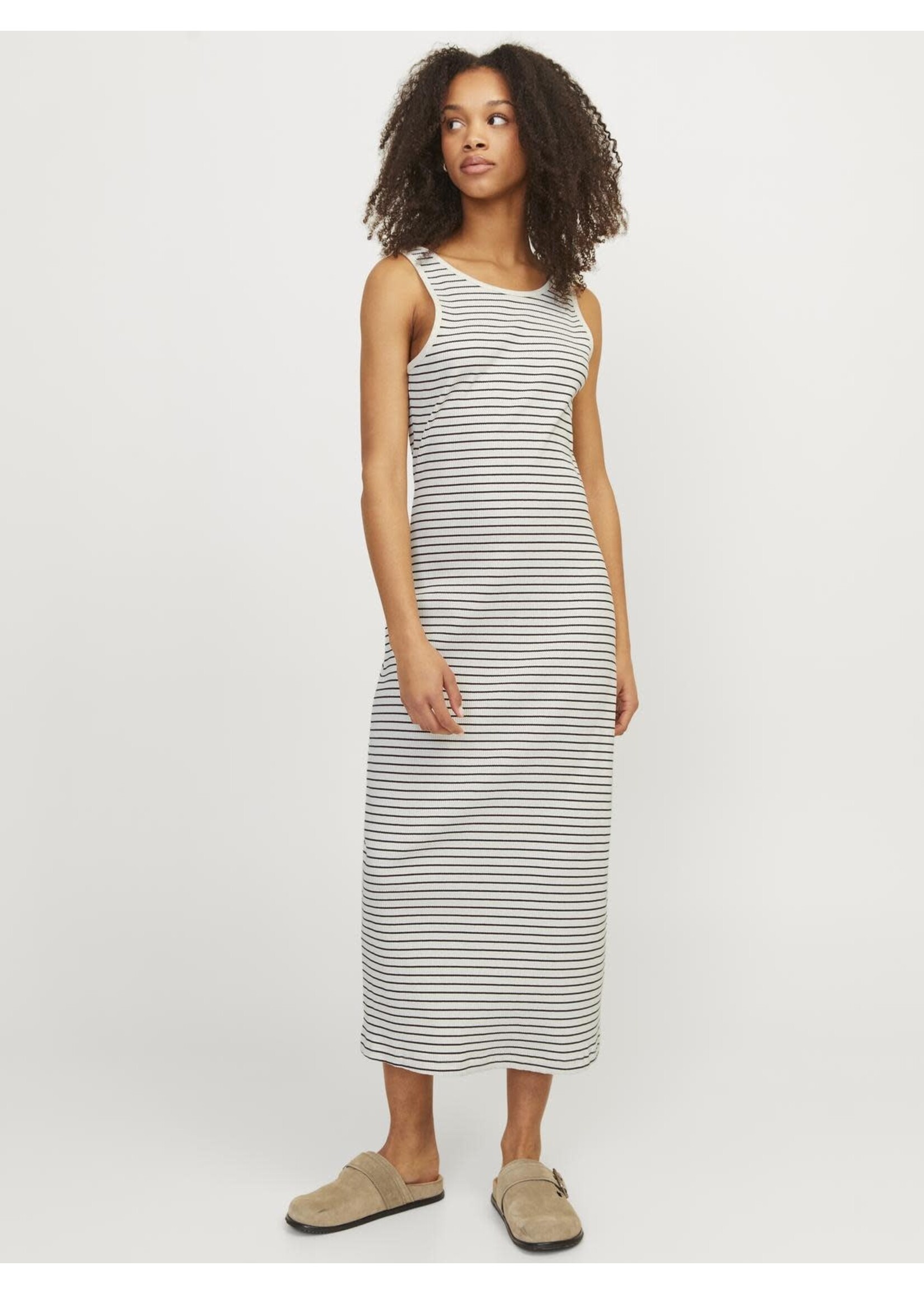 JJXX JXDAGMAR TIGHT LONG DRESS - VANILLA ICE/CAVIAR