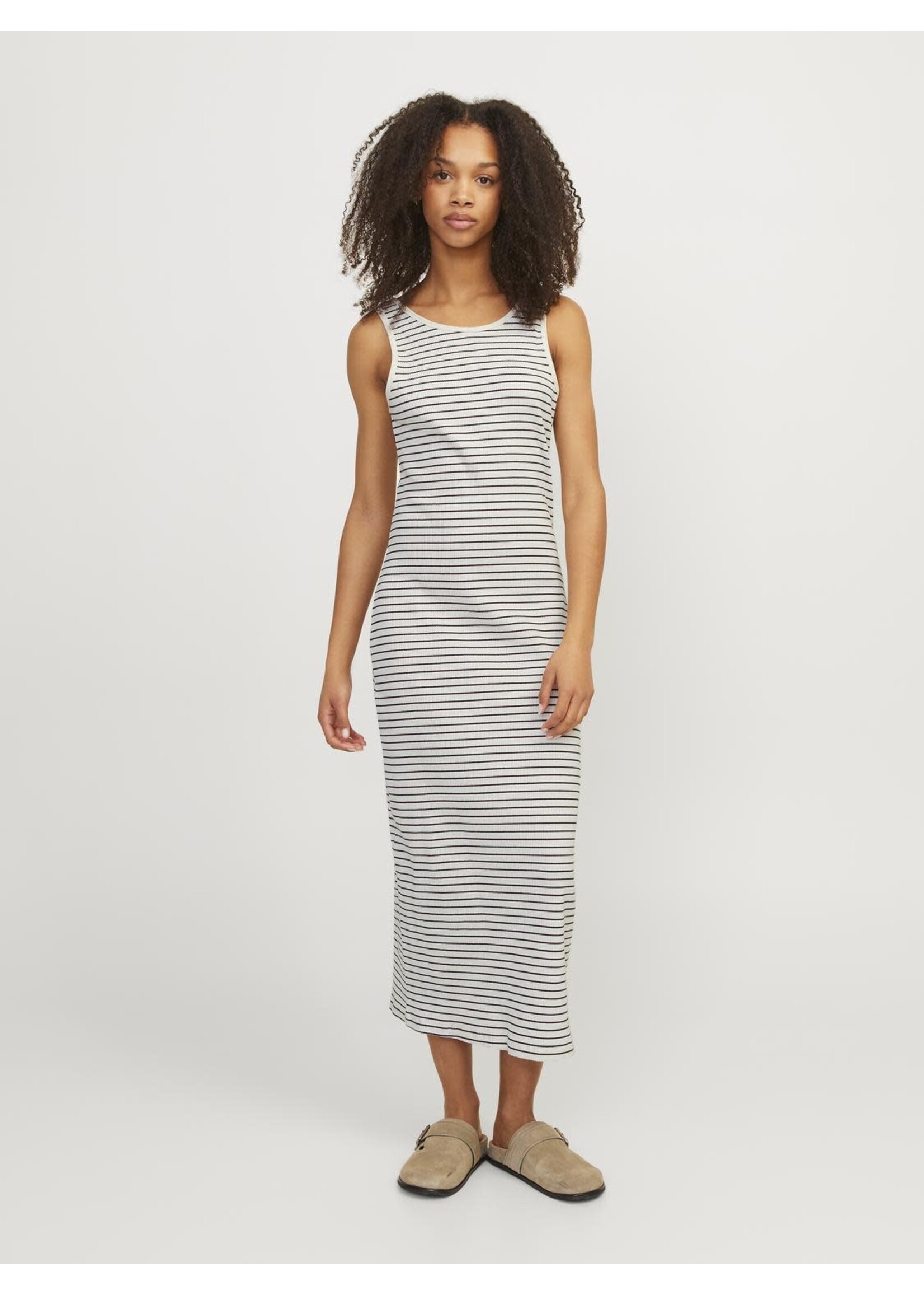 JJXX JXDAGMAR TIGHT LONG DRESS - VANILLA ICE/CAVIAR