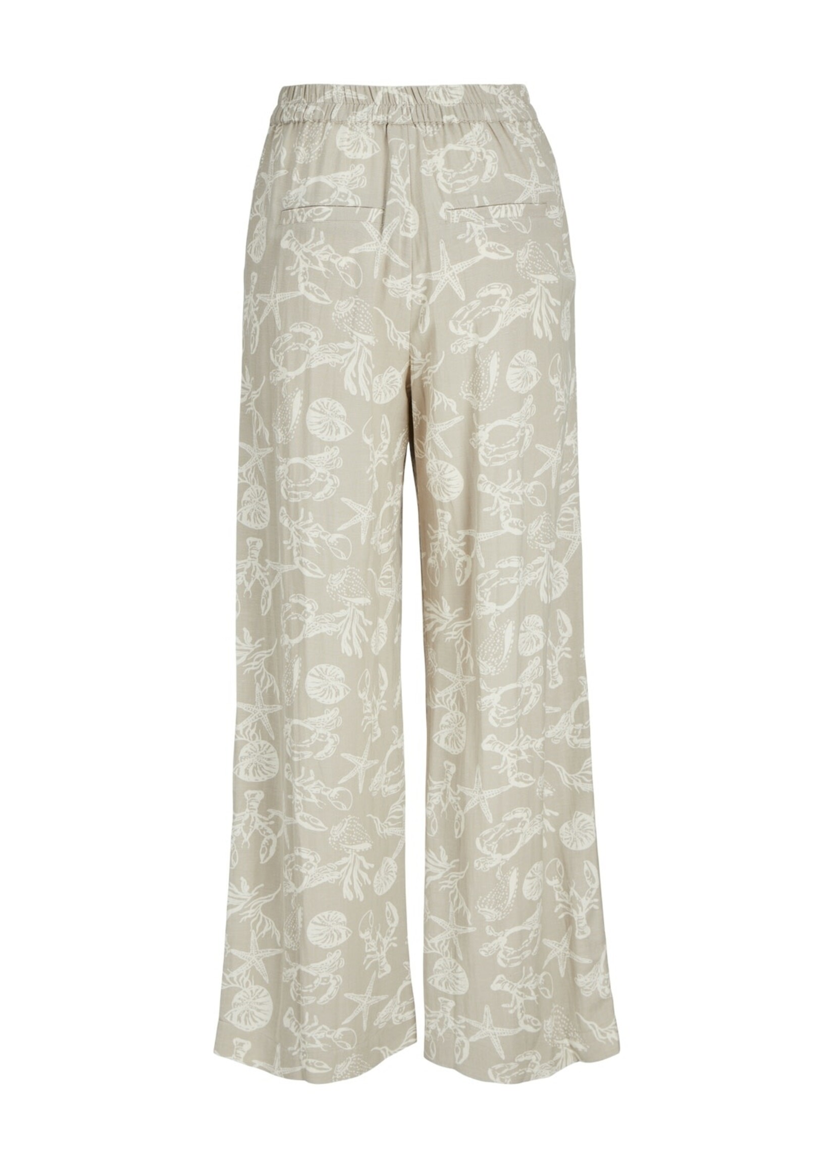 JXANNIKA HW LINEN BLEND PANT - FEATHER GRAY