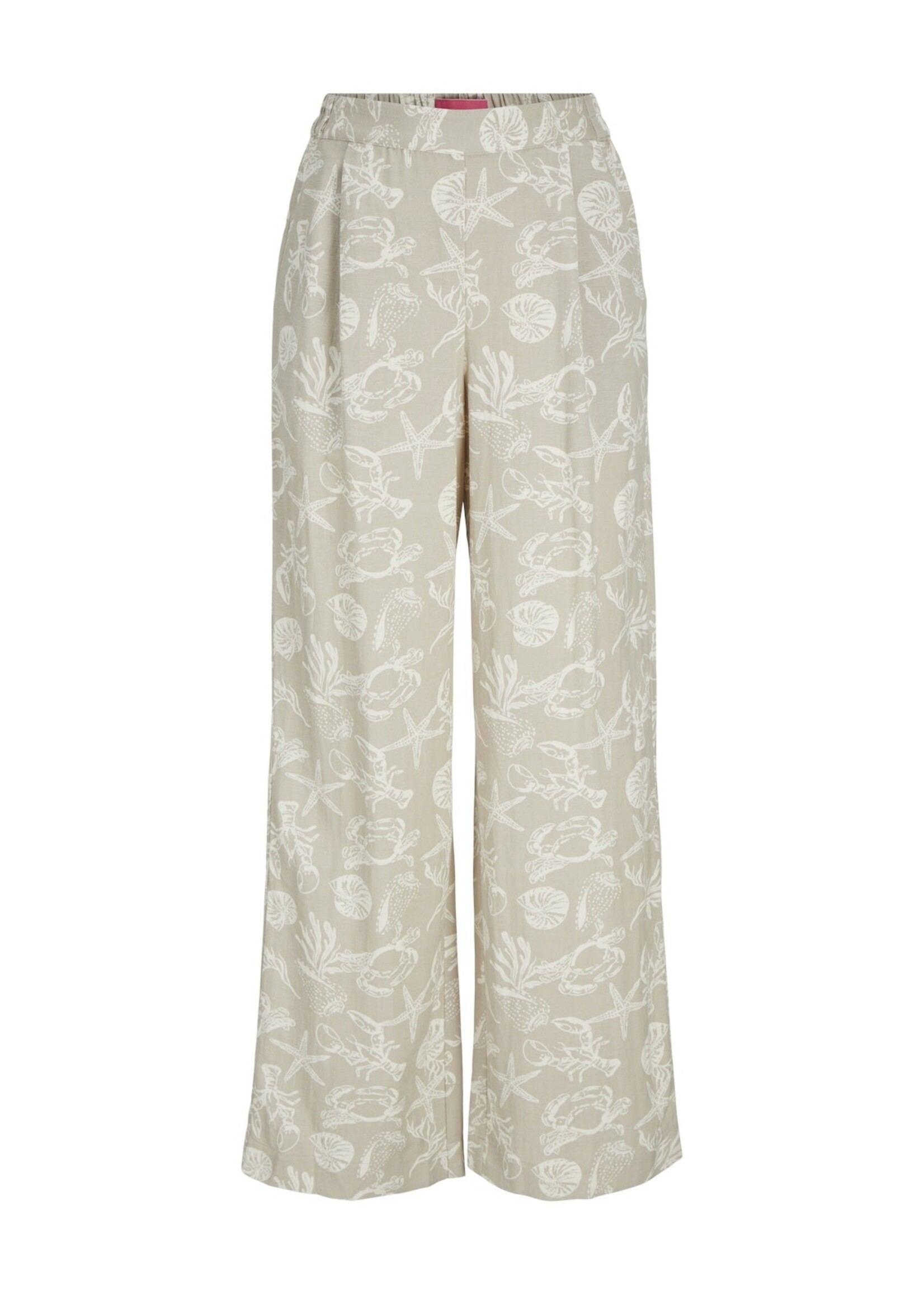 JXANNIKA HW LINEN BLEND PANT - FEATHER GRAY