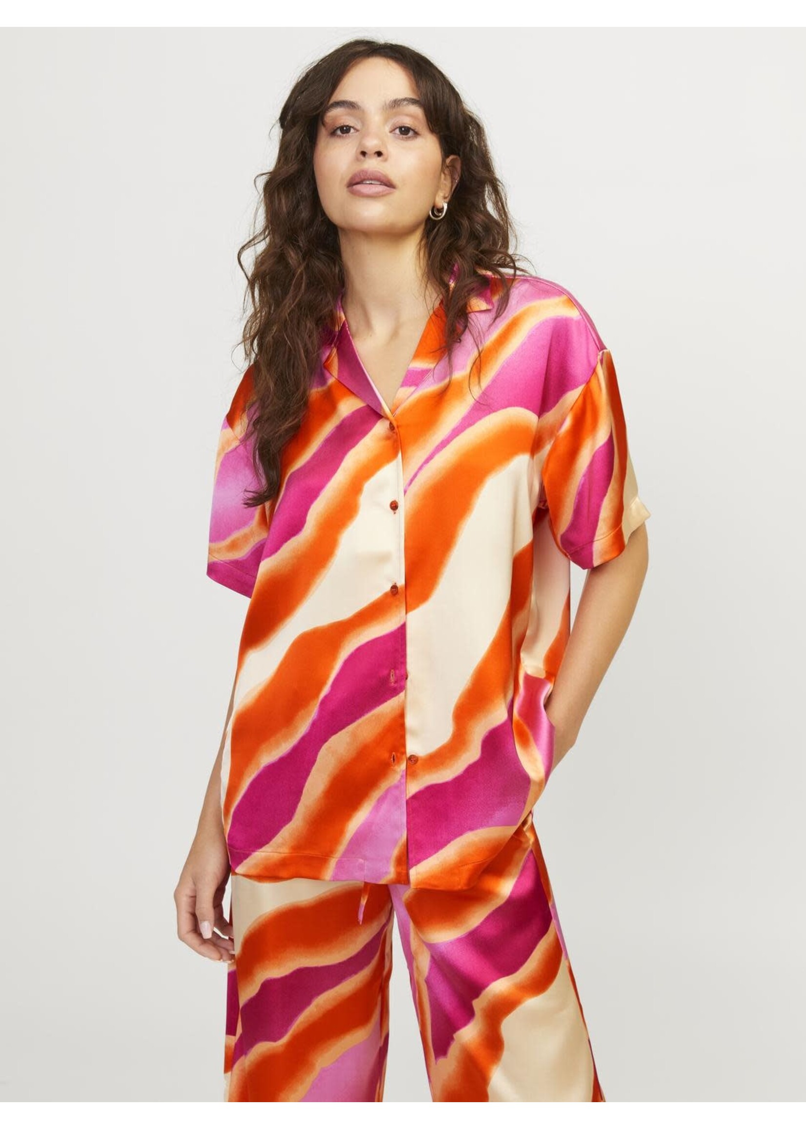 JJXX JXGRACE SATIN SHIRT - BLEACHED APRICOT