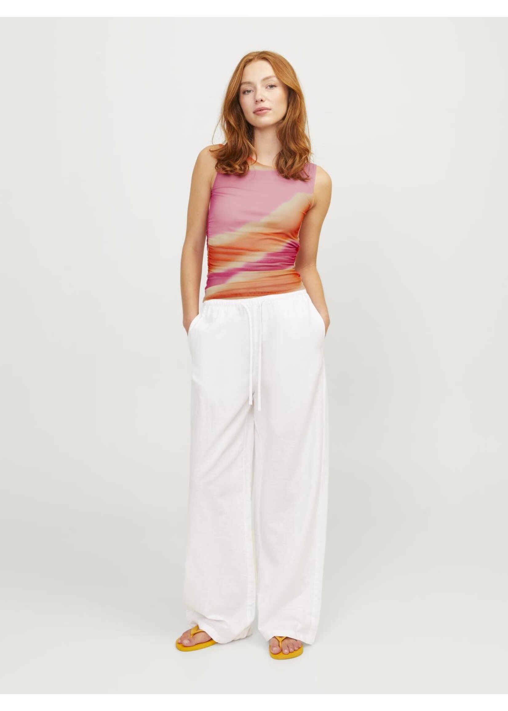 JJXX JXANDREA MESH TOP - BLEACHED APRICOT BIG WAVE