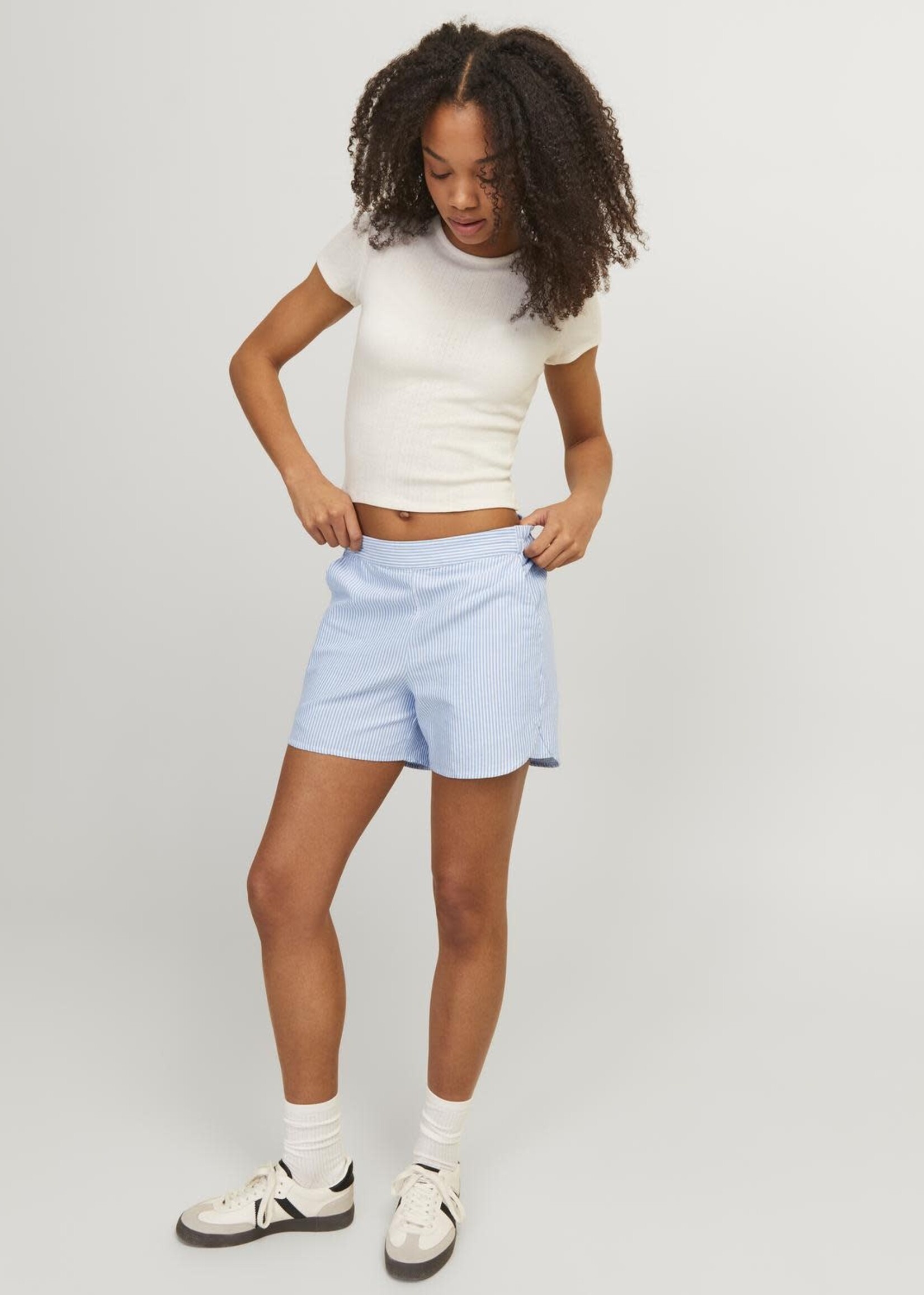 JJXX JXSIVA OXFORD SHORTS - SILVER LAKE BLUE