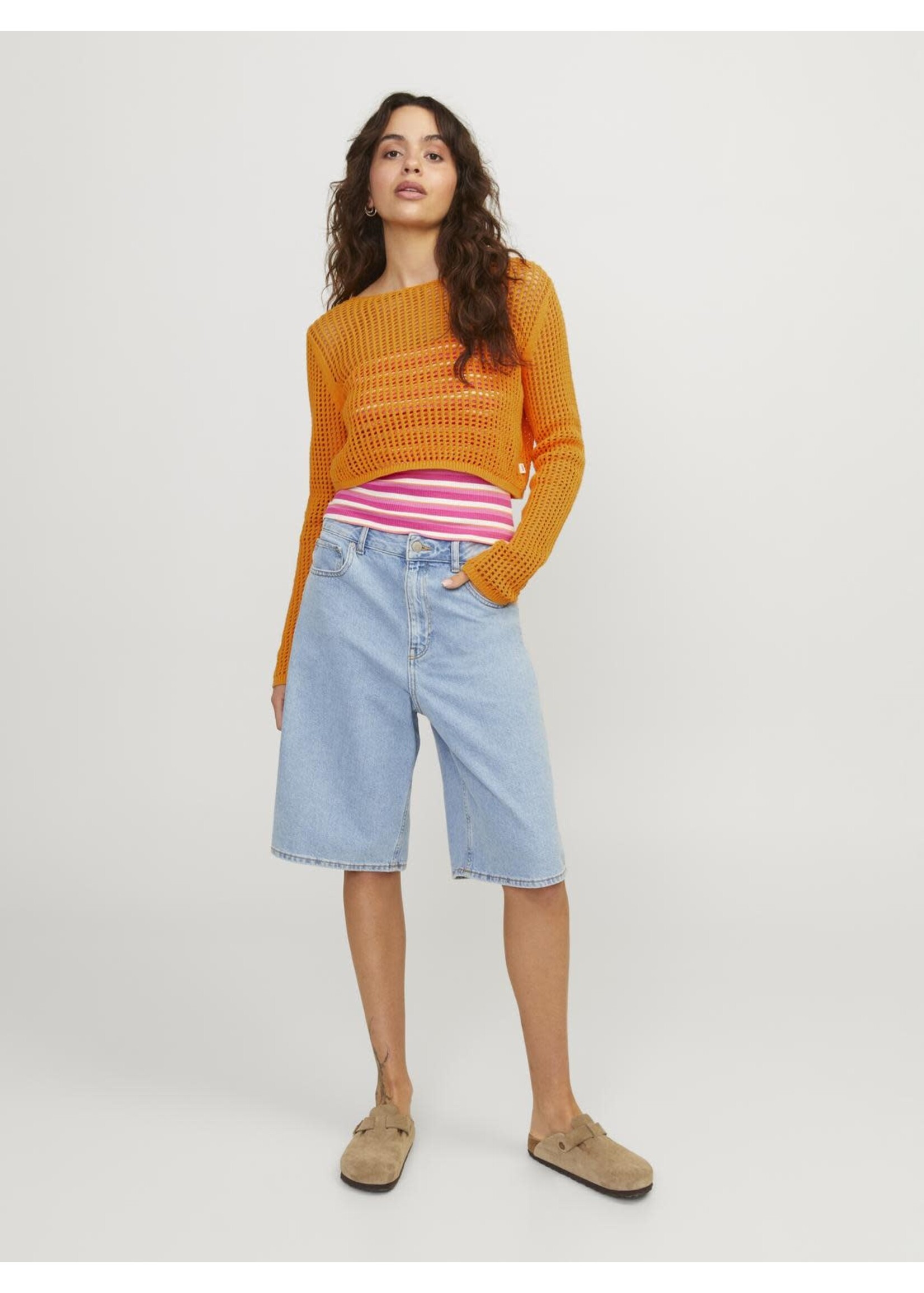 JJXX JXPRESLEY BOAT NECK KNIT - APRICOT