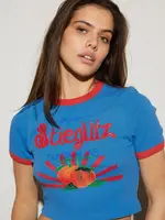 Stieglitz Naranja Cropped T-shirt - Blue