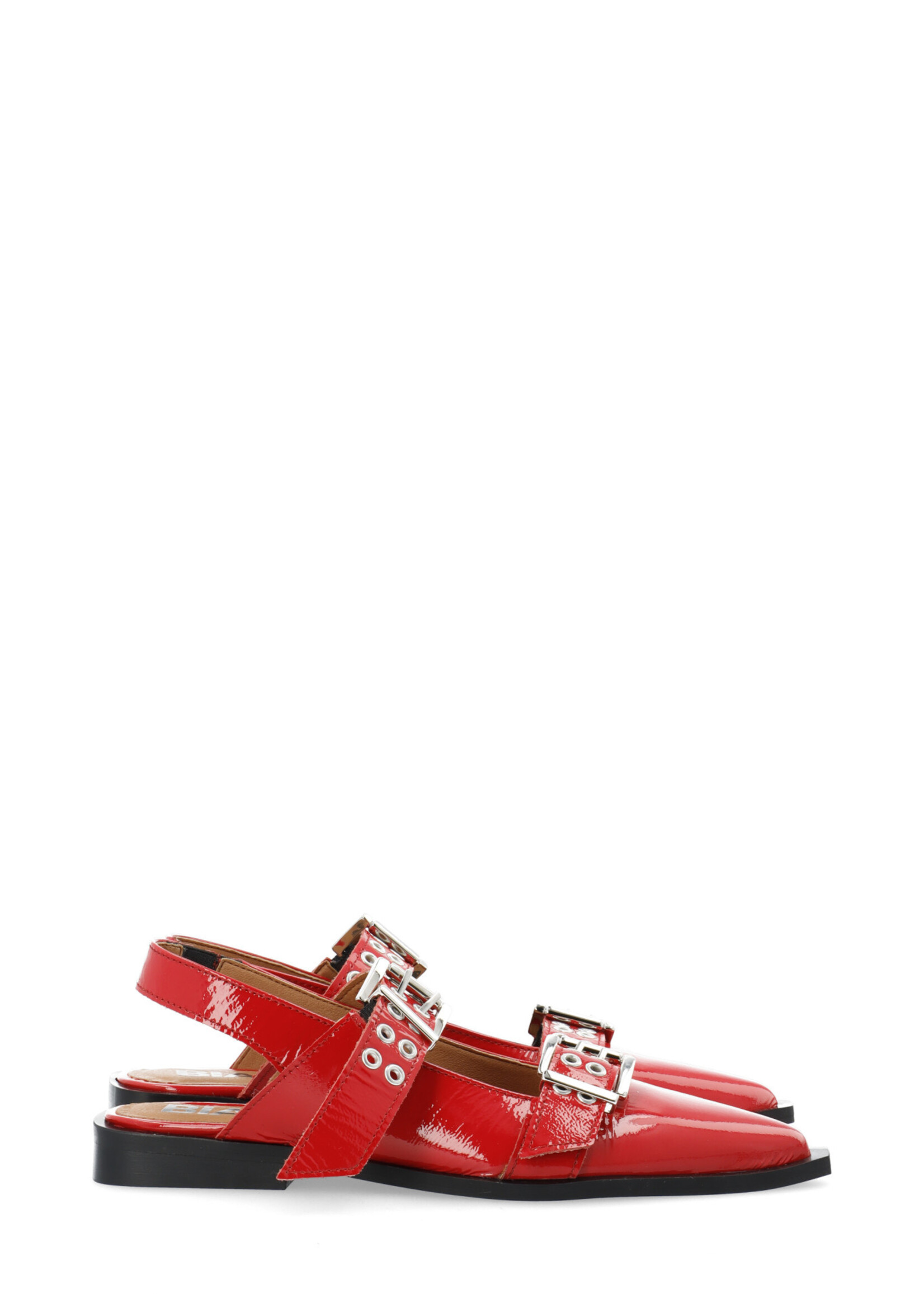 BIANCO BIAVICTORIA Double Buckle Slingback - RED