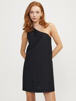 JJXX JXANNIKA ONE SHOULDER LINEN BLE DRESS - CAVIAR