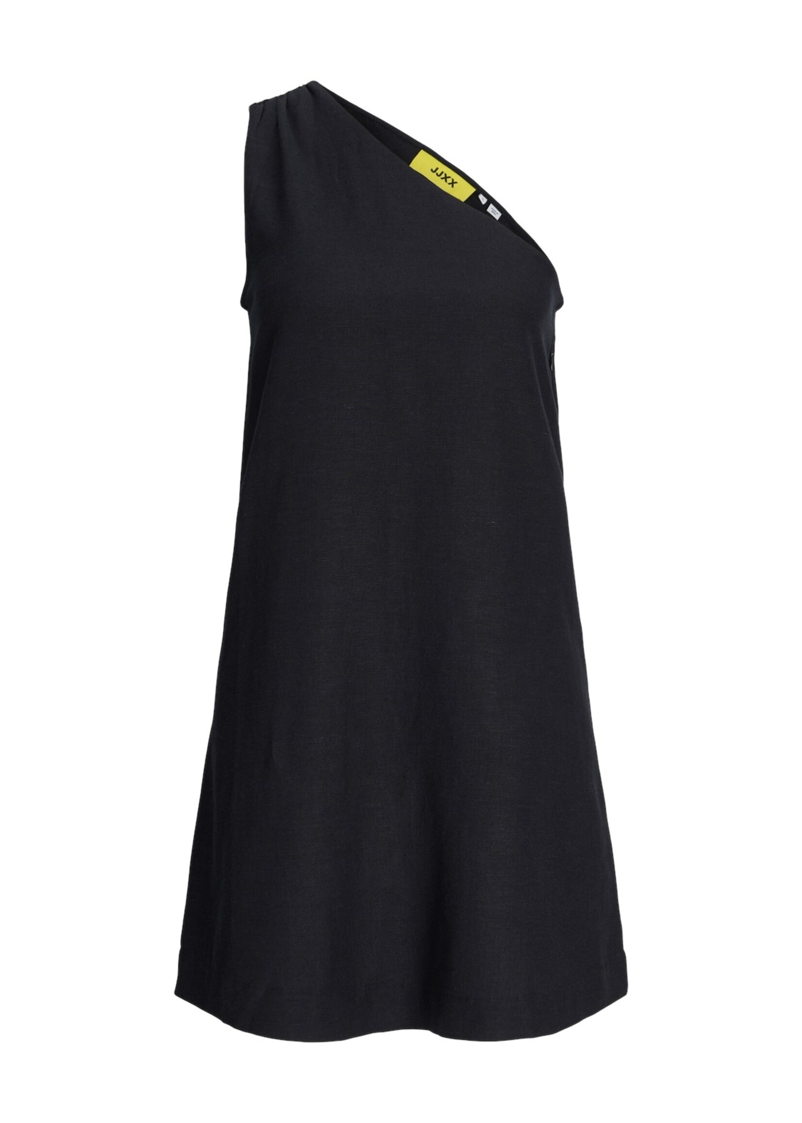 JJXX JXANNIKA ONE SHOULDER LINEN BLE DRESS - CAVIAR